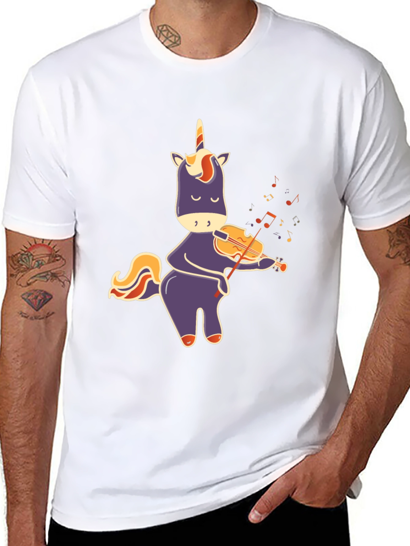 Unicorn Playing Violin T-Shirt