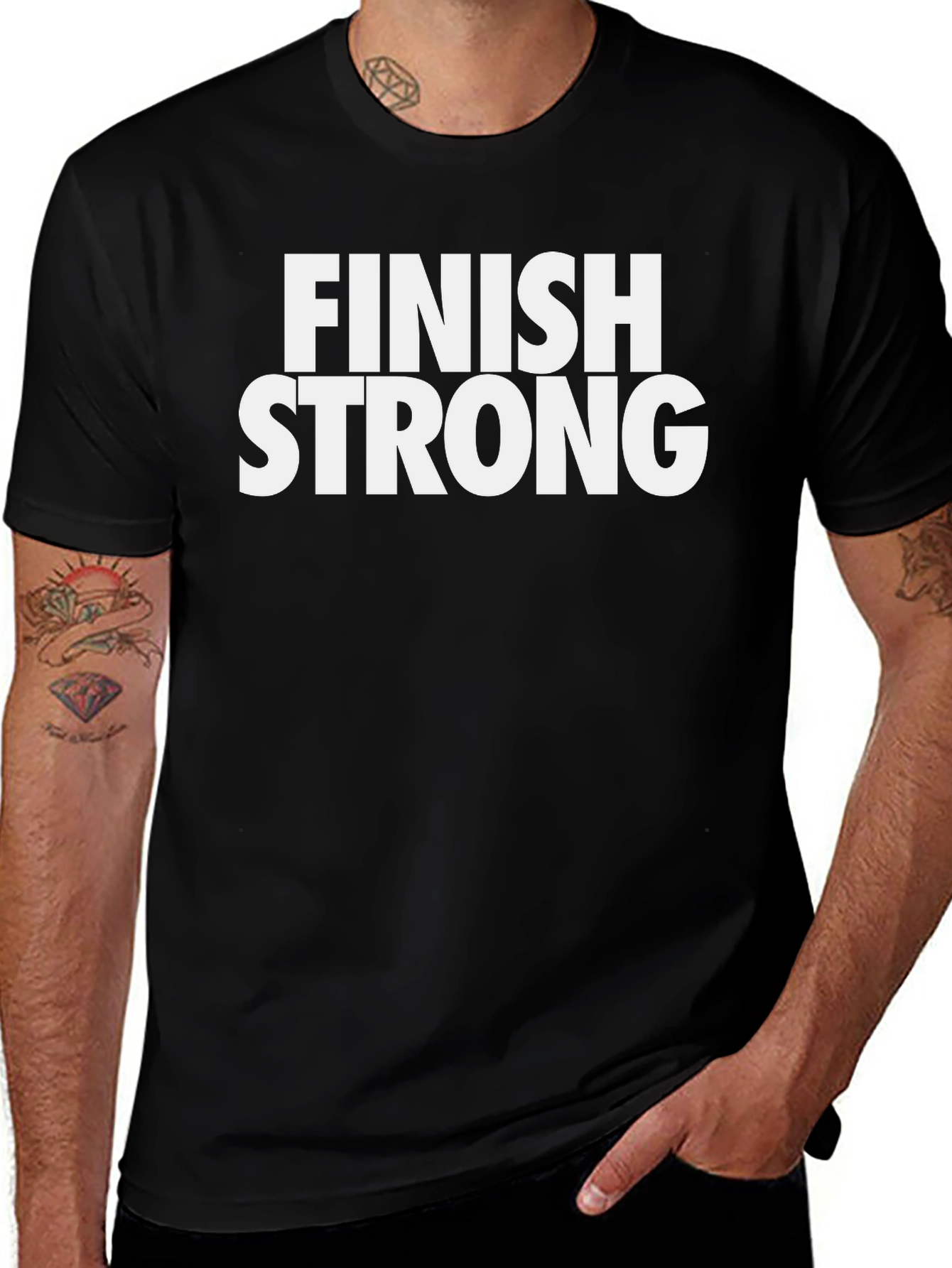 Finish Strong T-Shirt - Motivational Graphic Tee