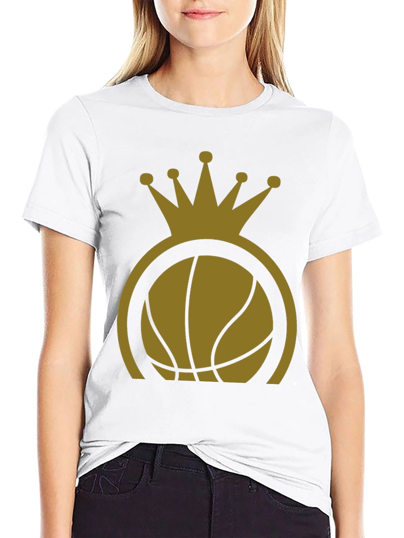 Basketball King T-Shirt - Gold Crown Design