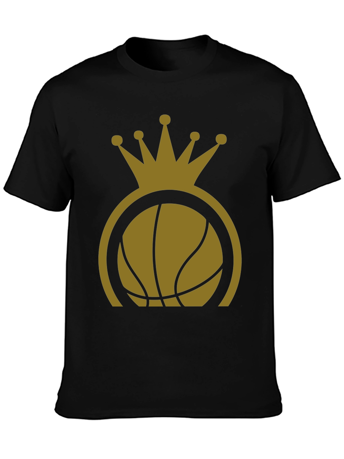 Basketball King T-Shirt - Gold Crown Design