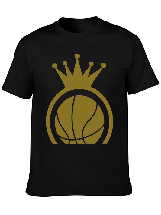 Basketball King T-Shirt - Gold Crown Design