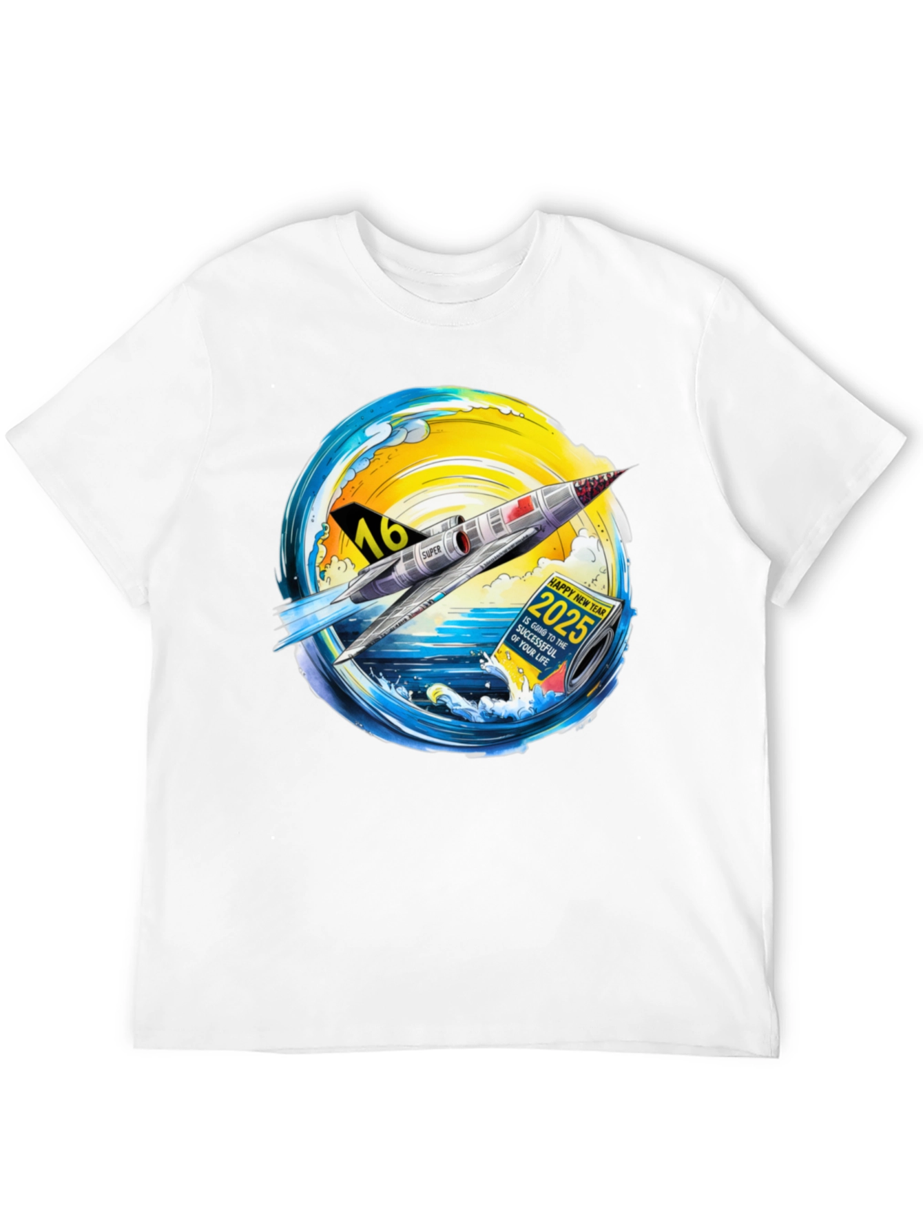 Retro Rocket 2025 Graphic T-Shirt