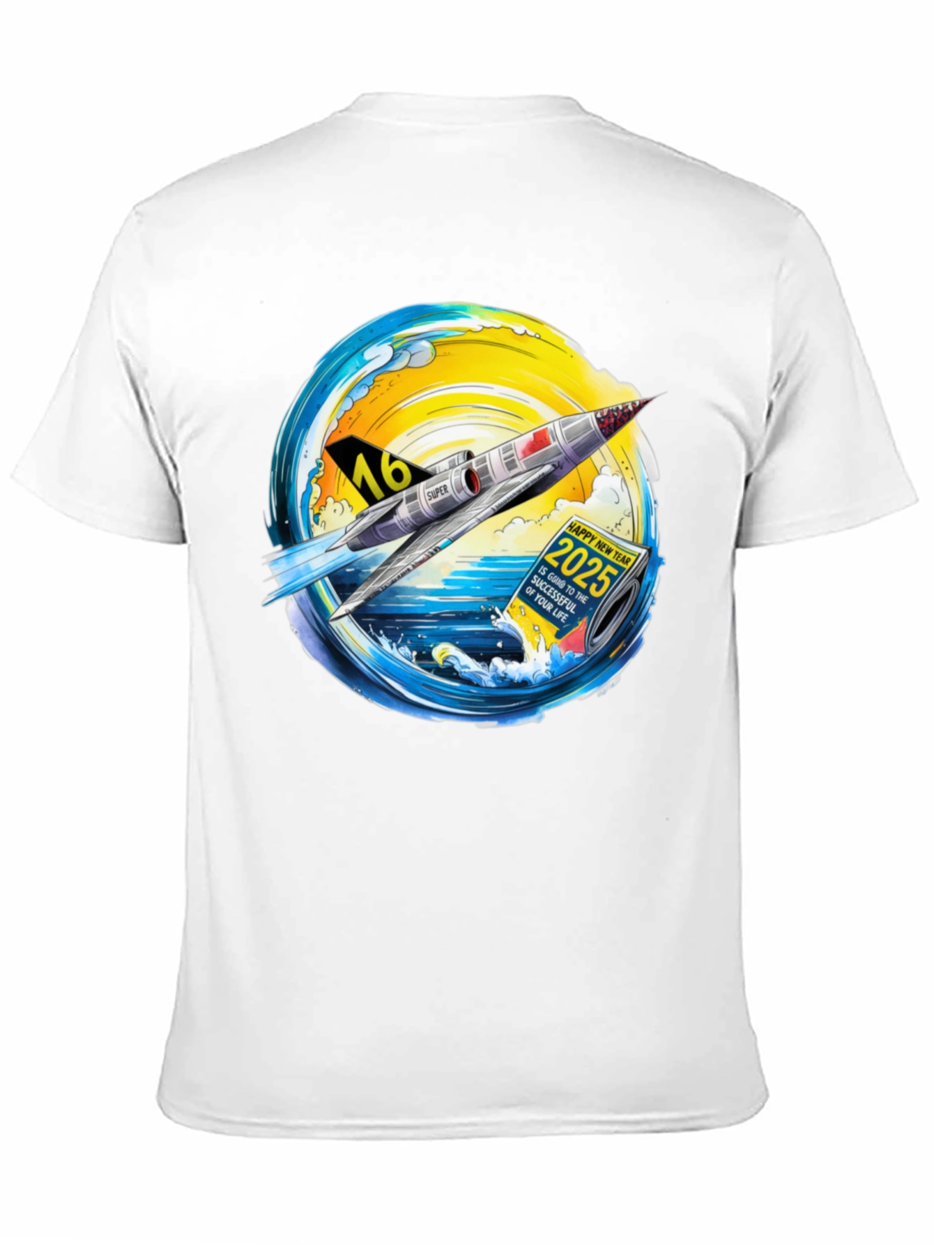 Retro Rocket 2025 Graphic T-Shirt