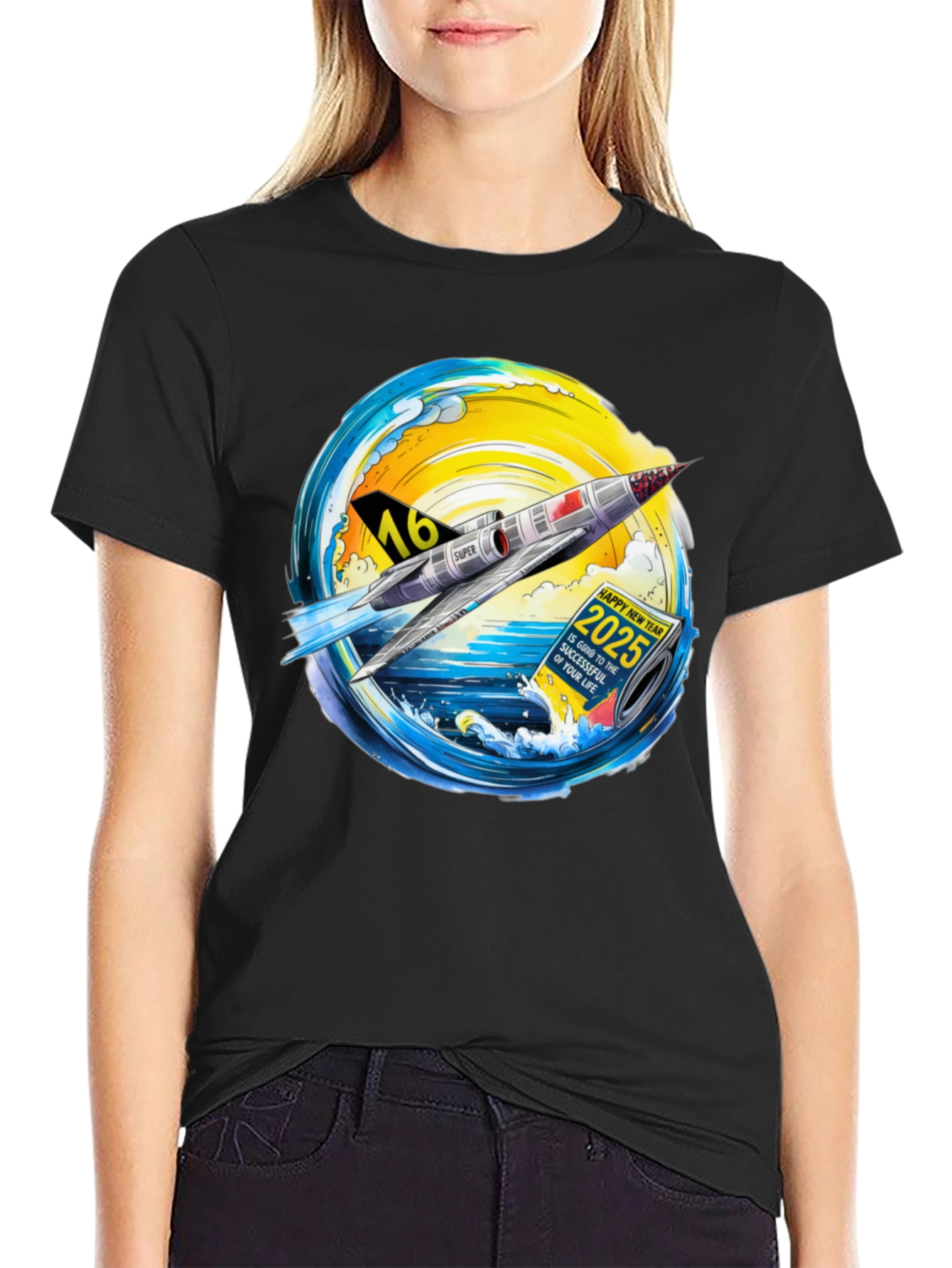 Retro Rocket 2025 Graphic T-Shirt