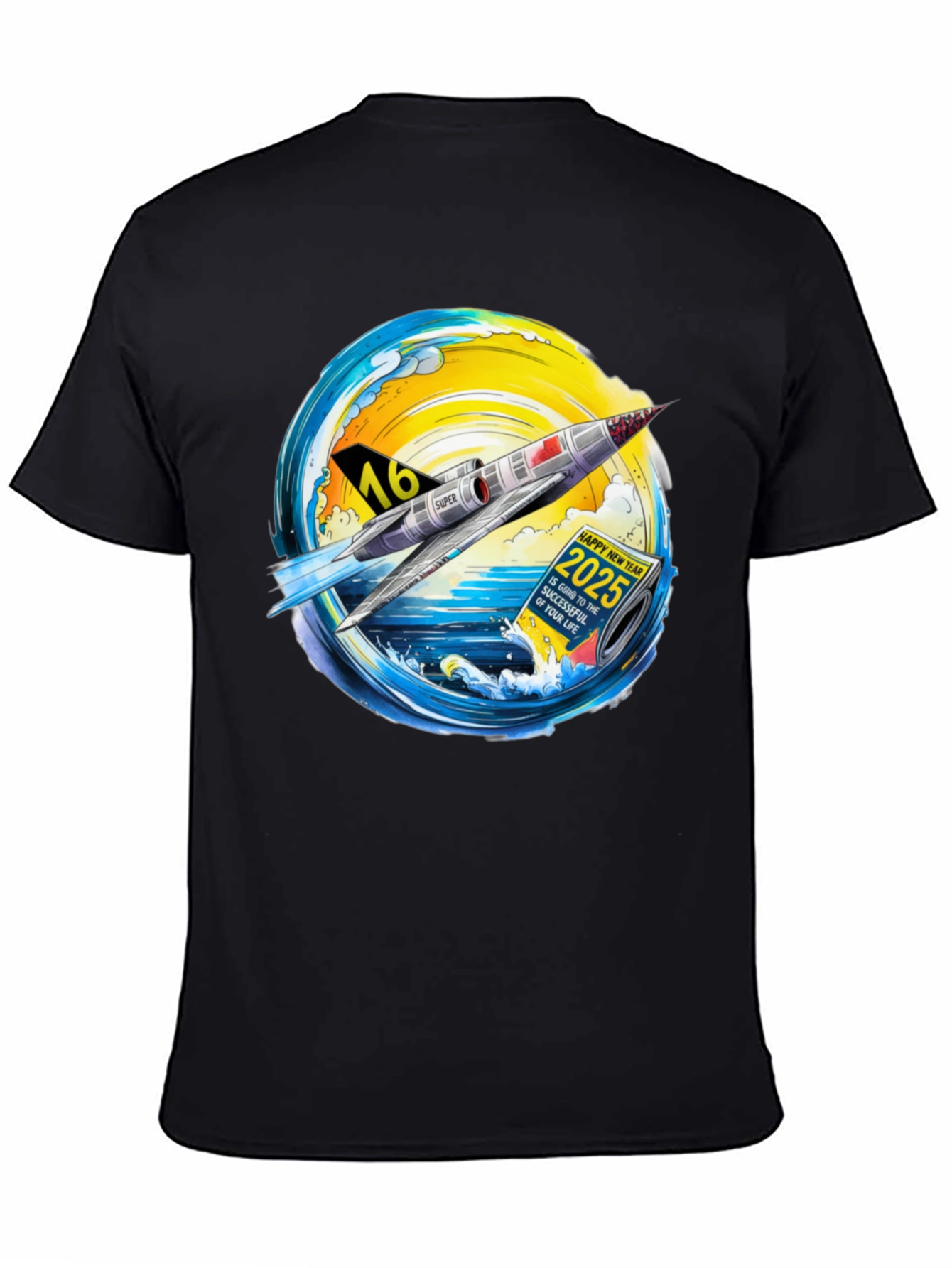 Retro Rocket 2025 Graphic T-Shirt