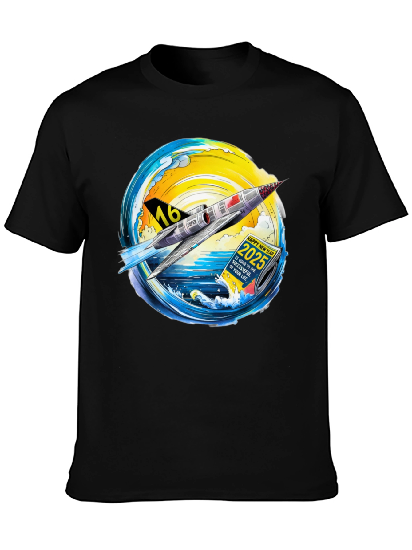 Retro Rocket 2025 Graphic T-Shirt