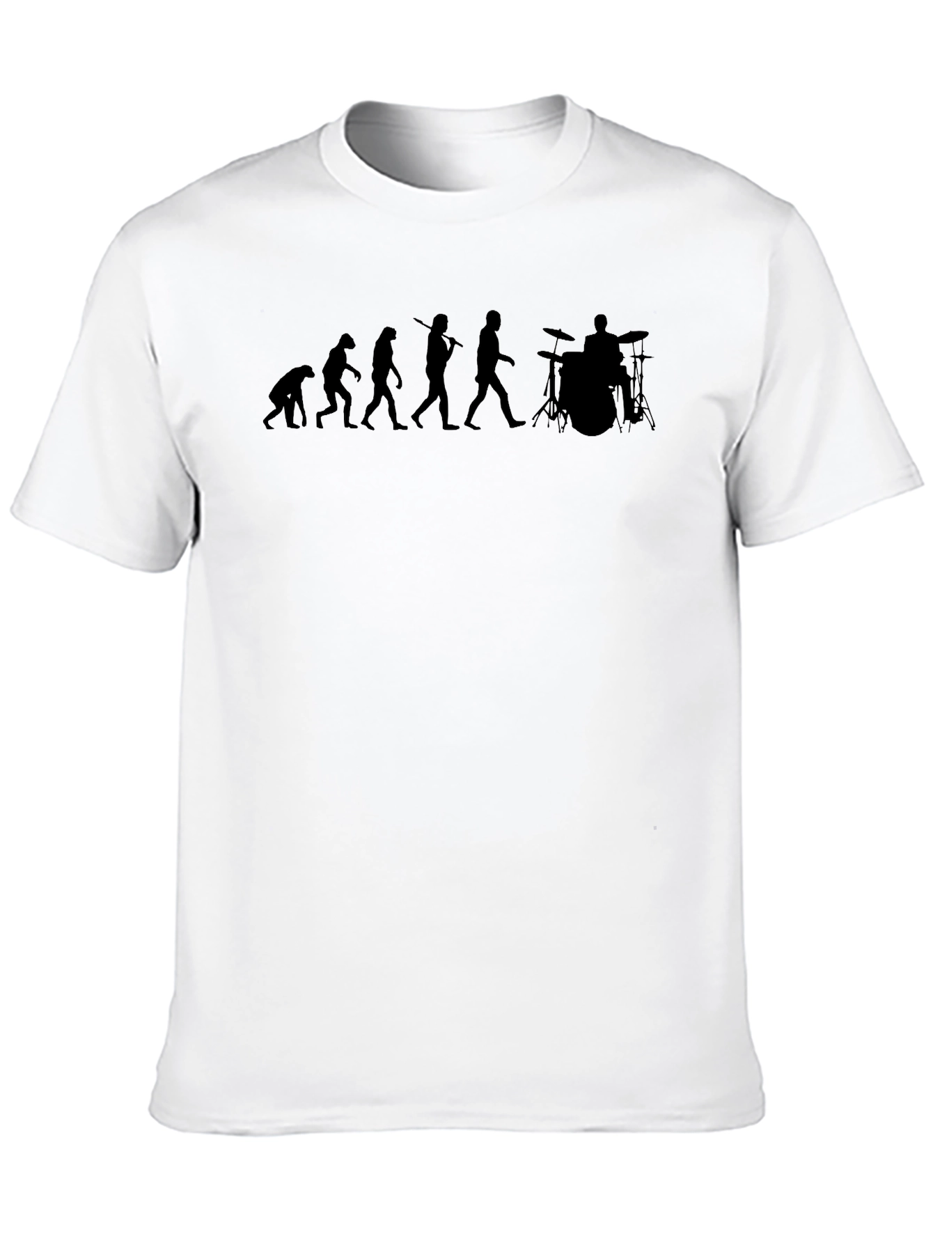 Evolution of Drumming T-Shirt - Black Crew Neck Tee