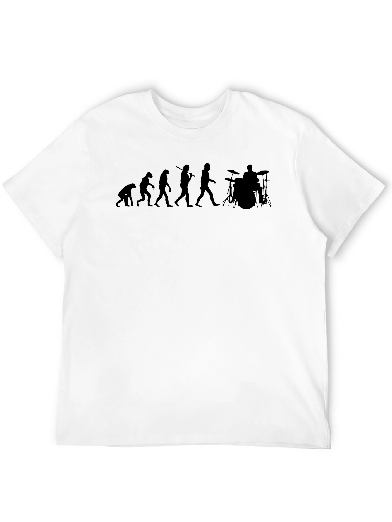 Evolution of Drumming T-Shirt - Black Crew Neck Tee