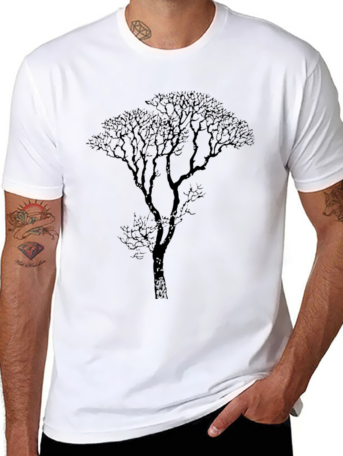 Tree Graphic T-Shirt - Mens Black Tee