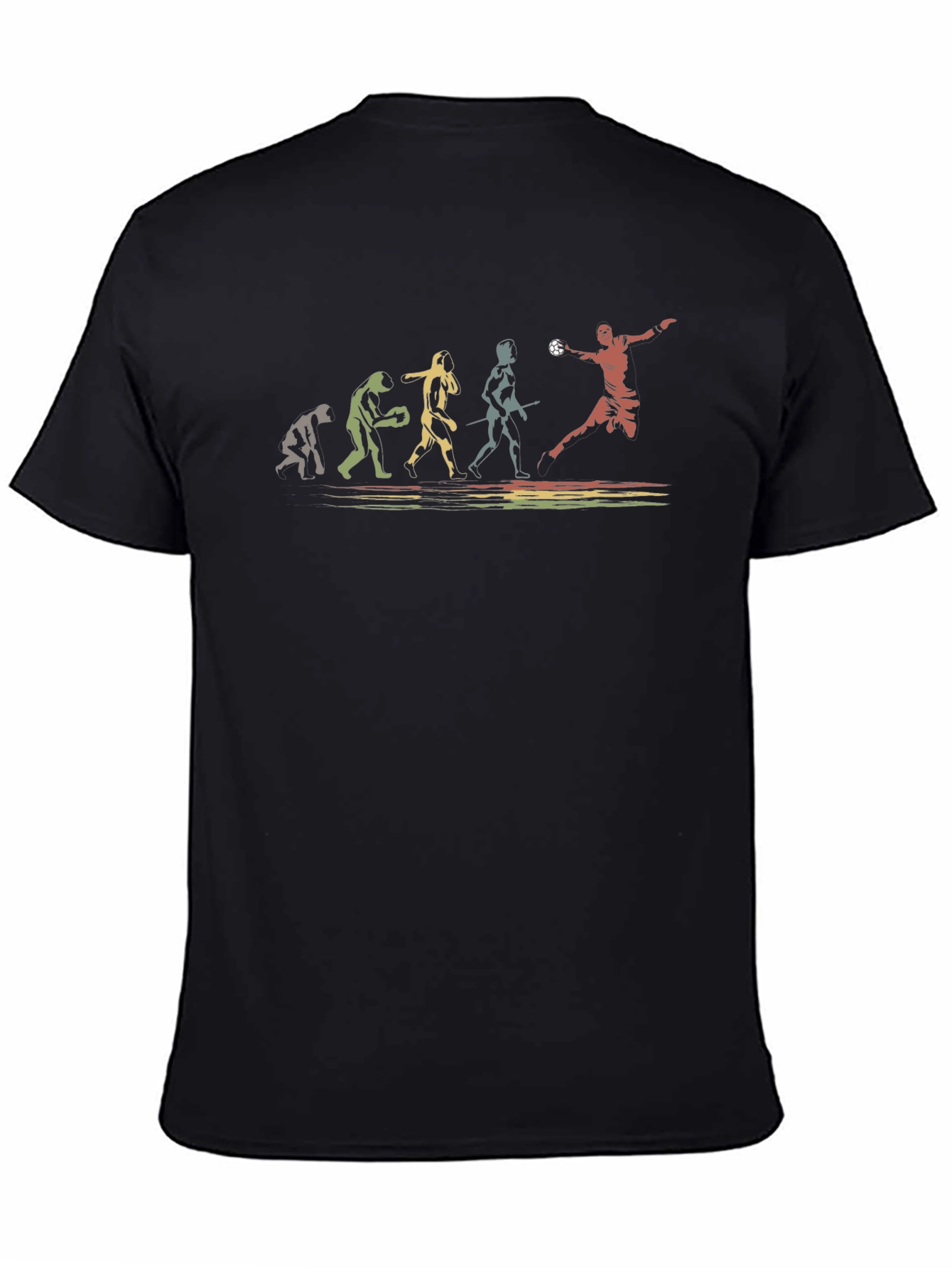 Handball Evolution Graphic Tee - Black Cotton