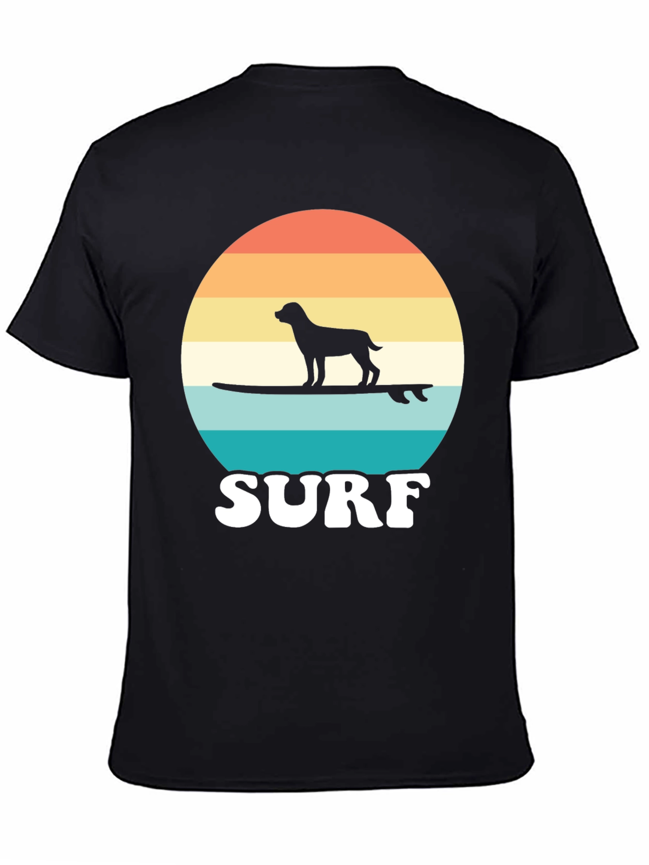 Dog Surfing Sunset Tee - Cool Dog Lover Gift
