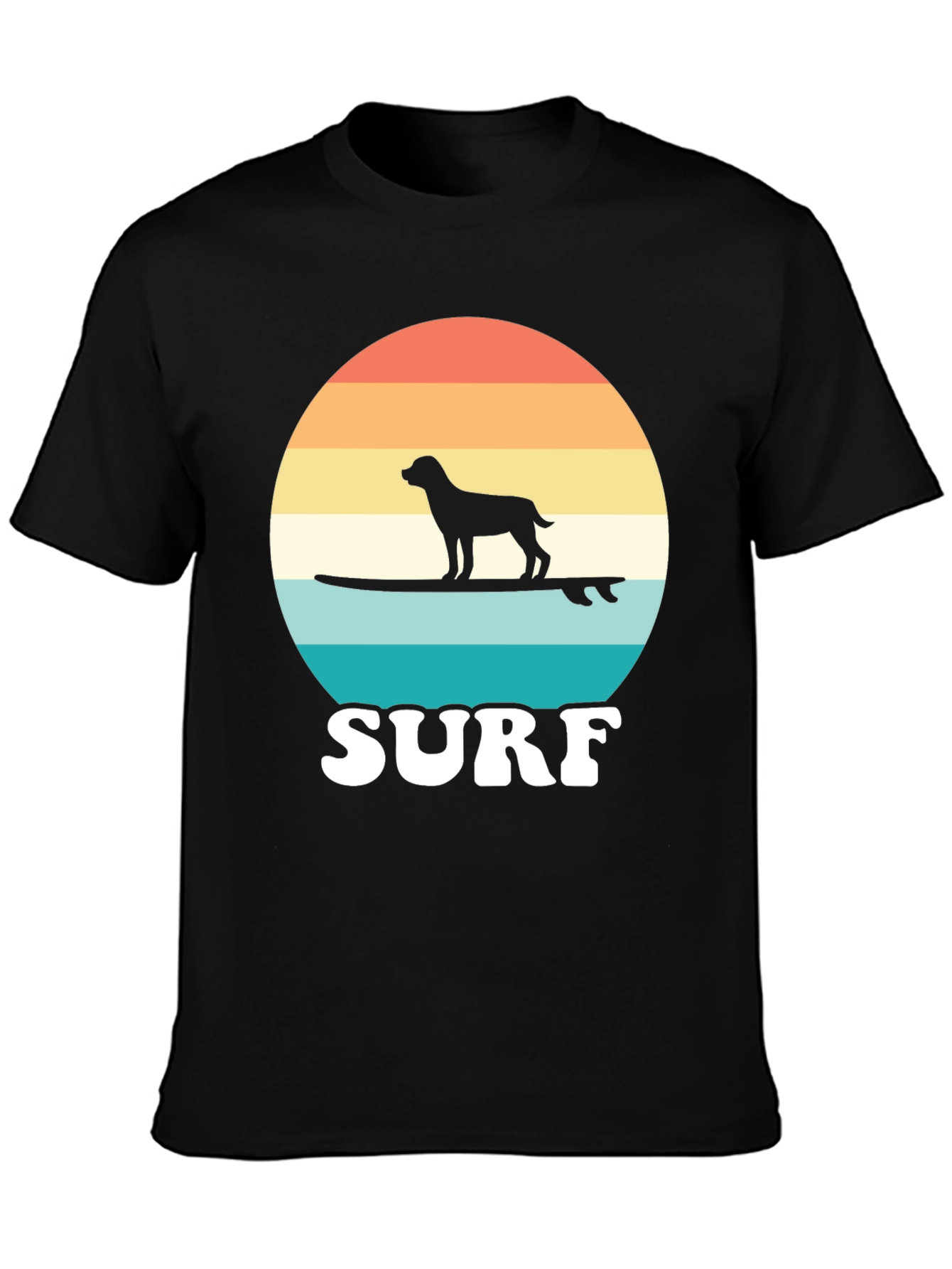 Dog Surfing Sunset Tee - Cool Dog Lover Gift
