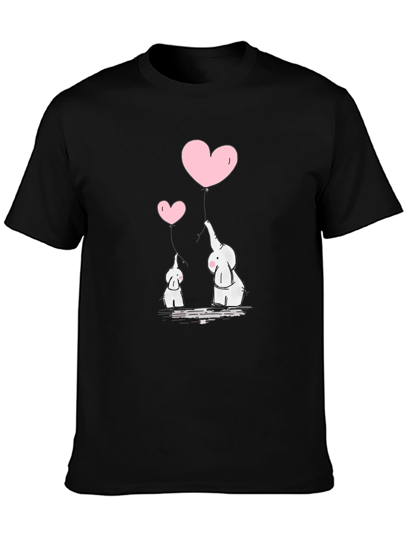 Elephant Love Graphic Print Tee