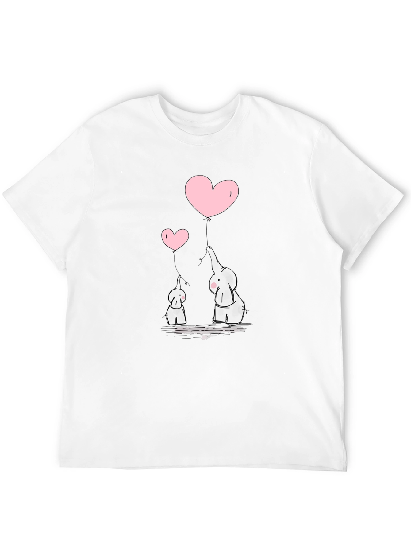 Elephant Love Graphic Print Tee