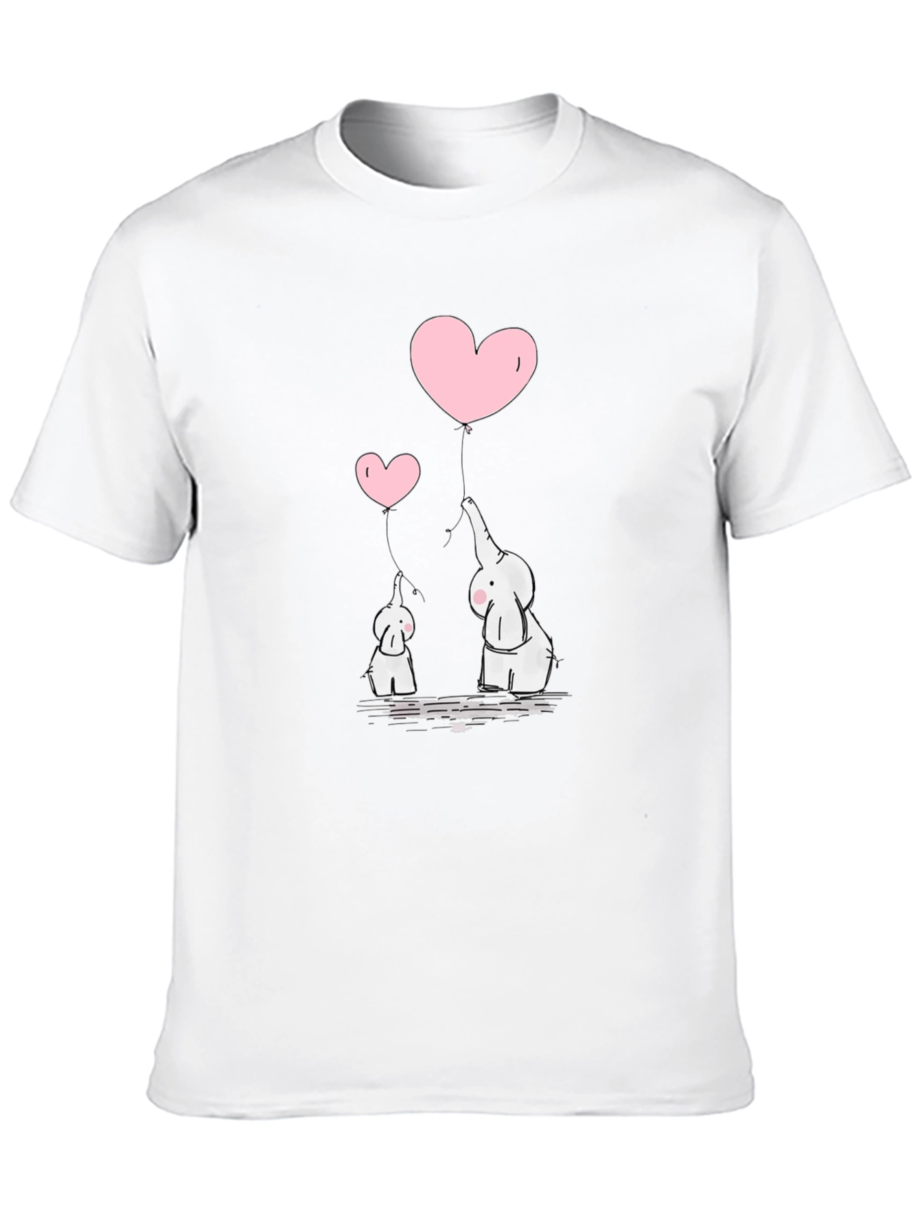Elephant Love Graphic Print Tee