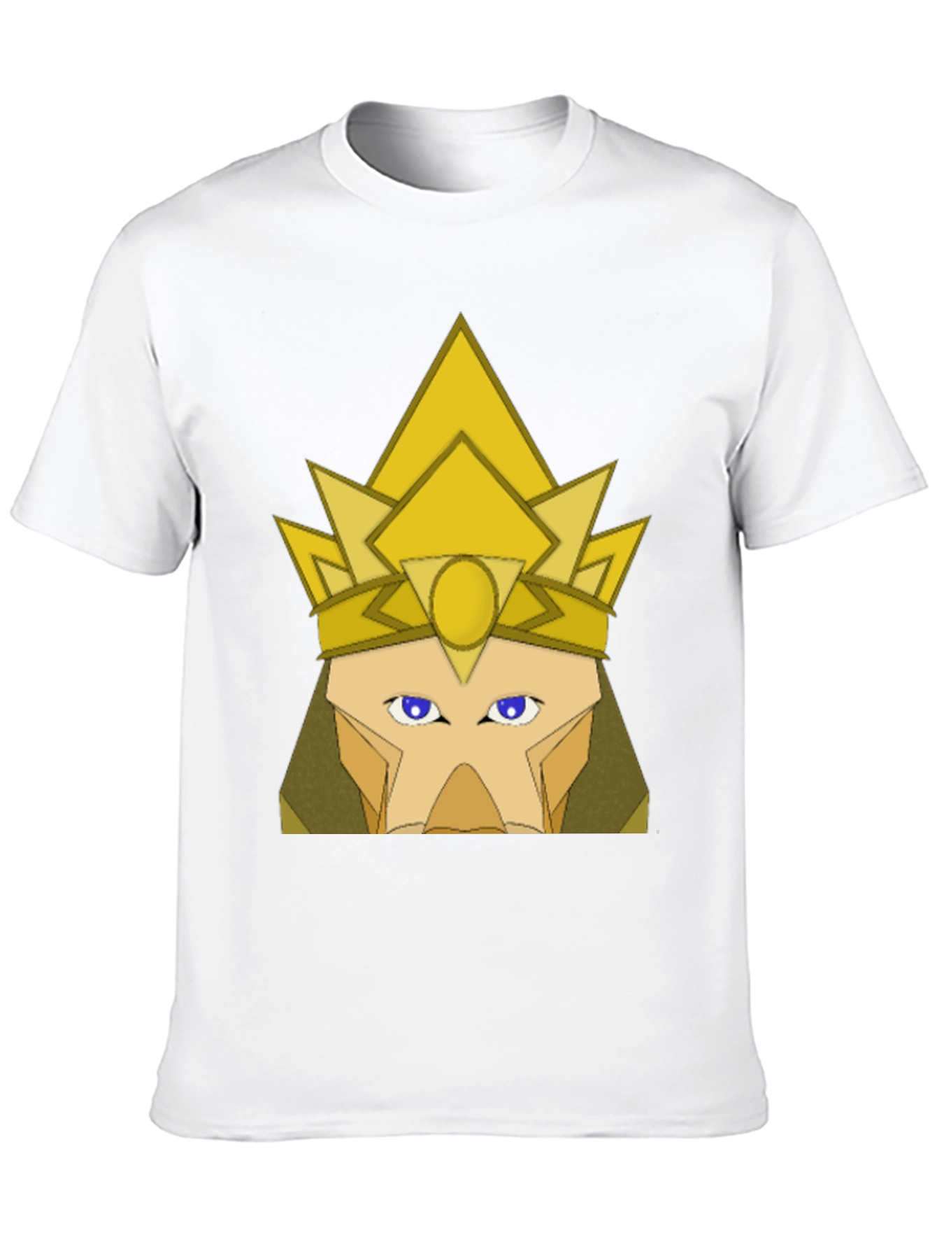 Geometric Crown Graphic Tee - Black