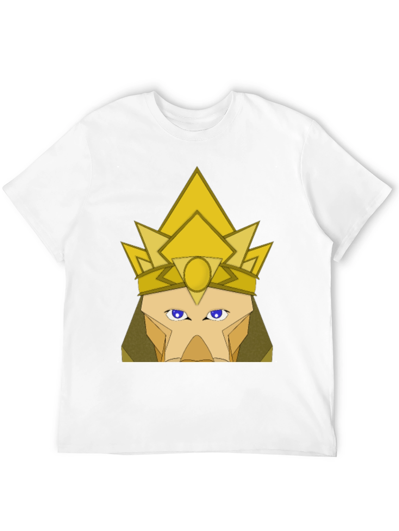 Geometric Crown Graphic Tee - Black