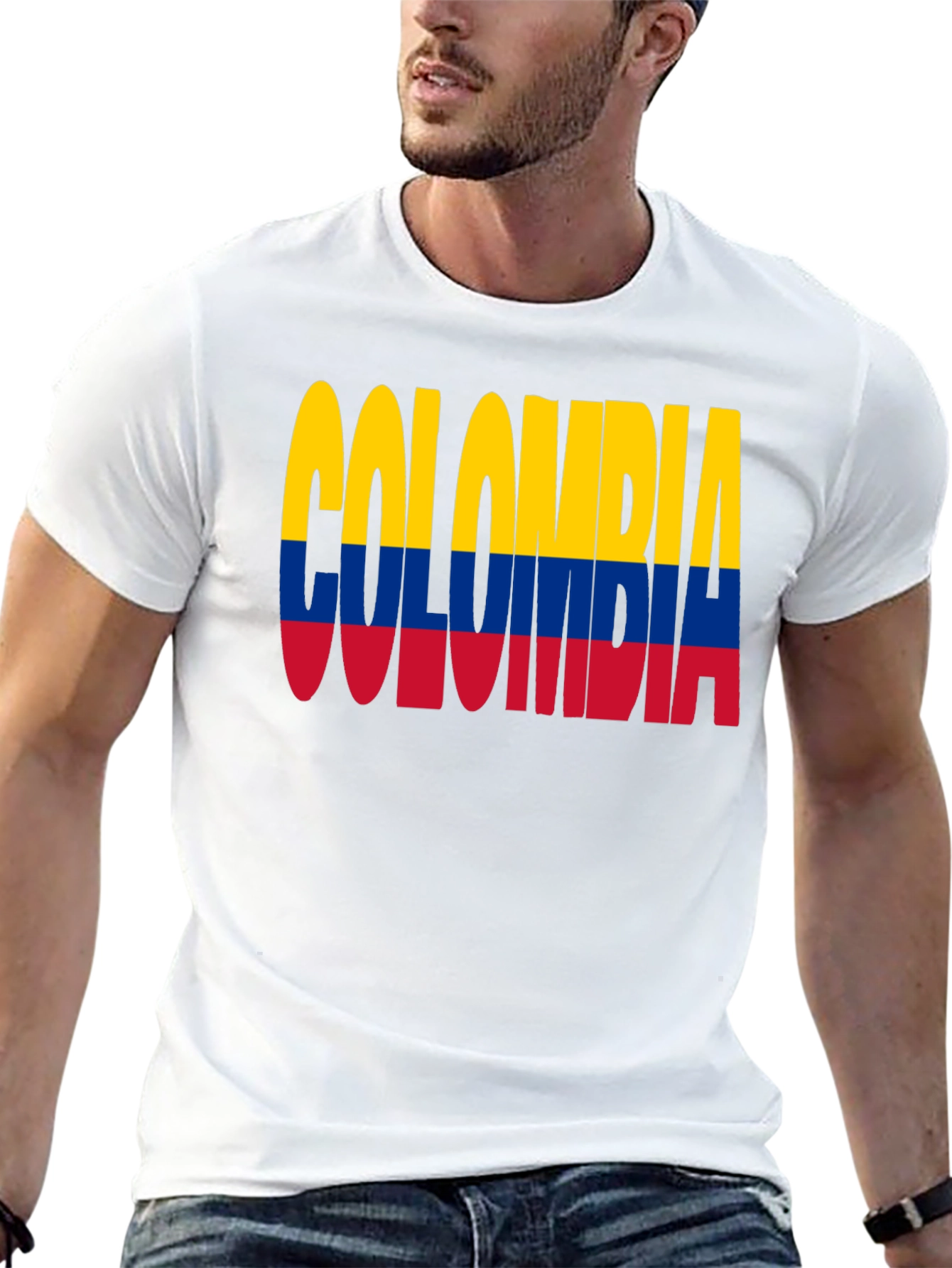 Colombia Flag Graphic Print T-Shirt