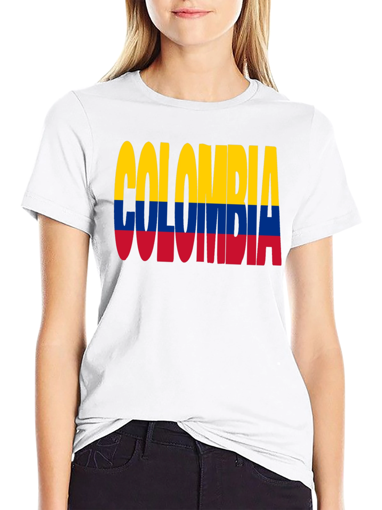 Colombia Flag Graphic Print T-Shirt
