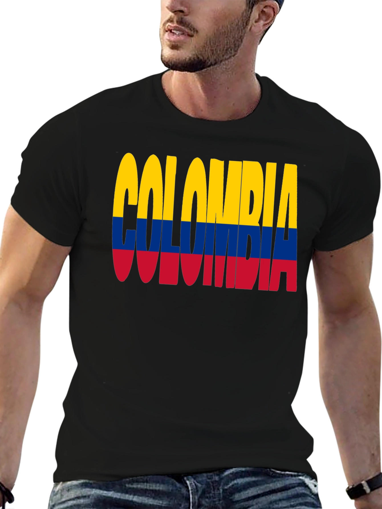 Colombia Flag Graphic Print T-Shirt