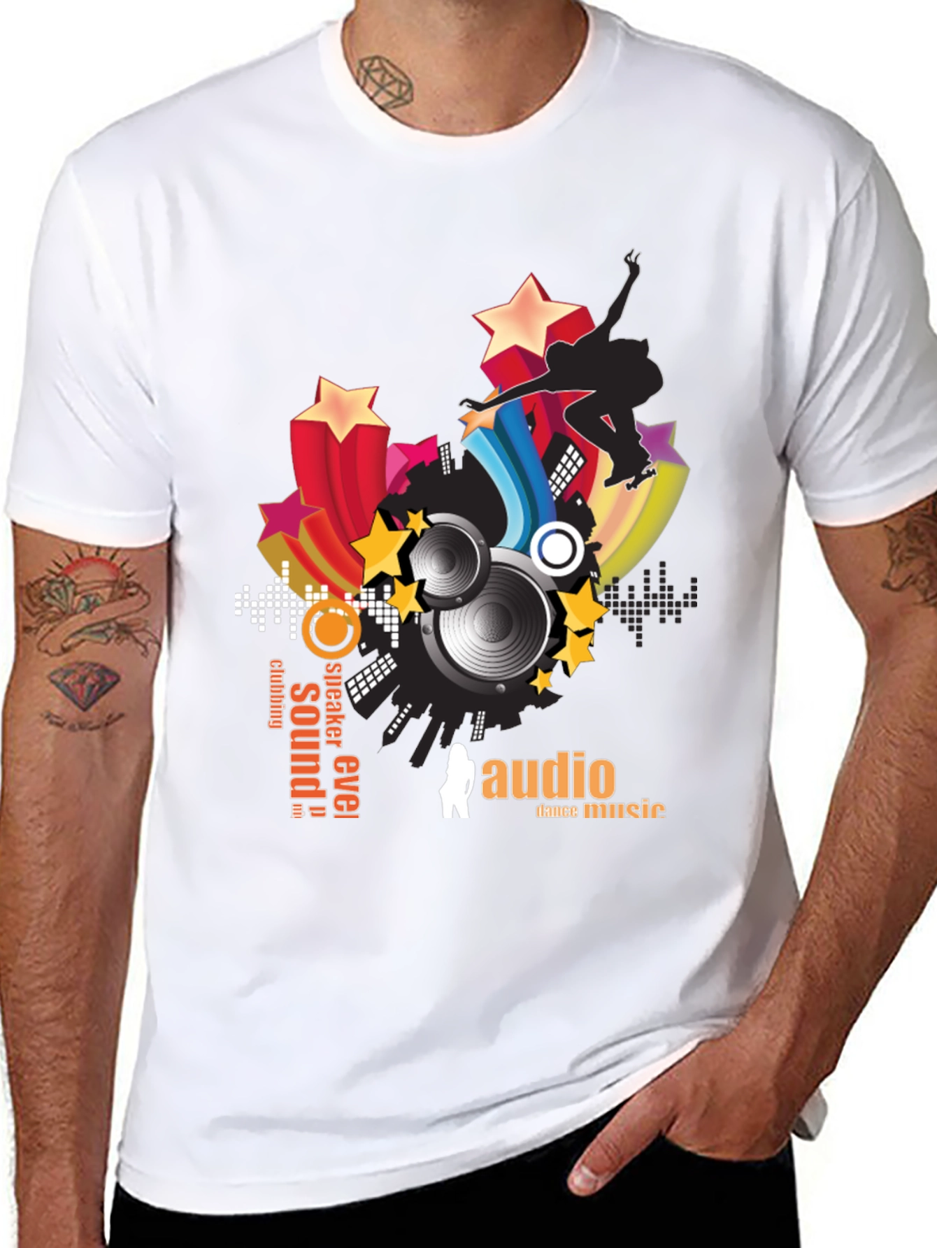Black Audio Dance Music T-Shirt