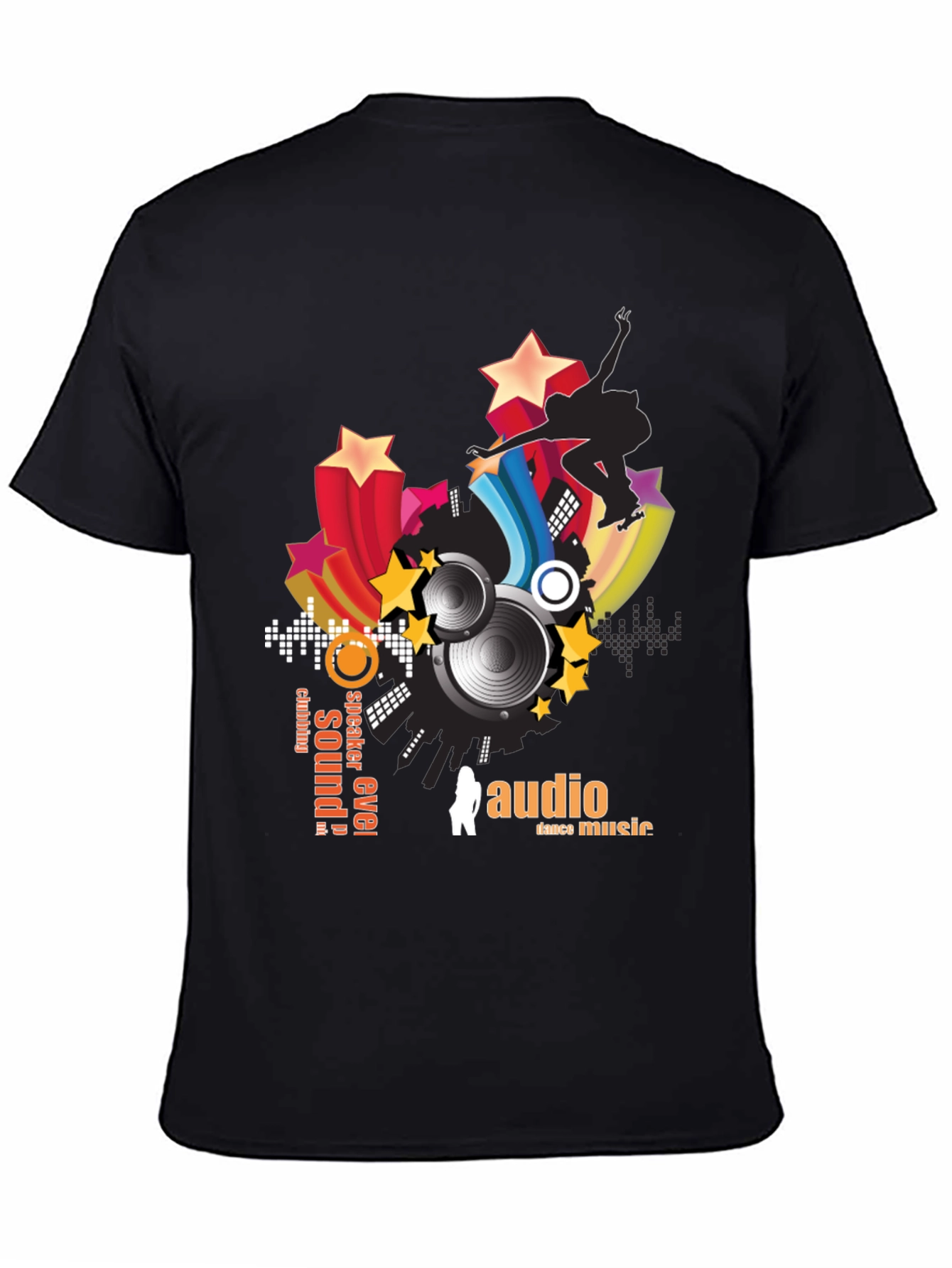 Black Audio Dance Music T-Shirt