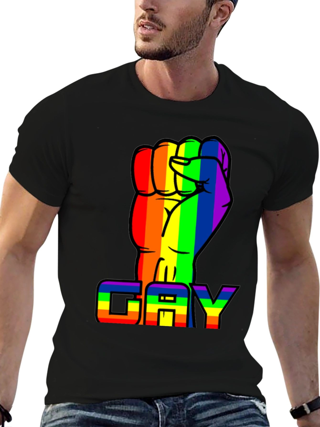 Rainbow Fist GAY Pride T-Shirt