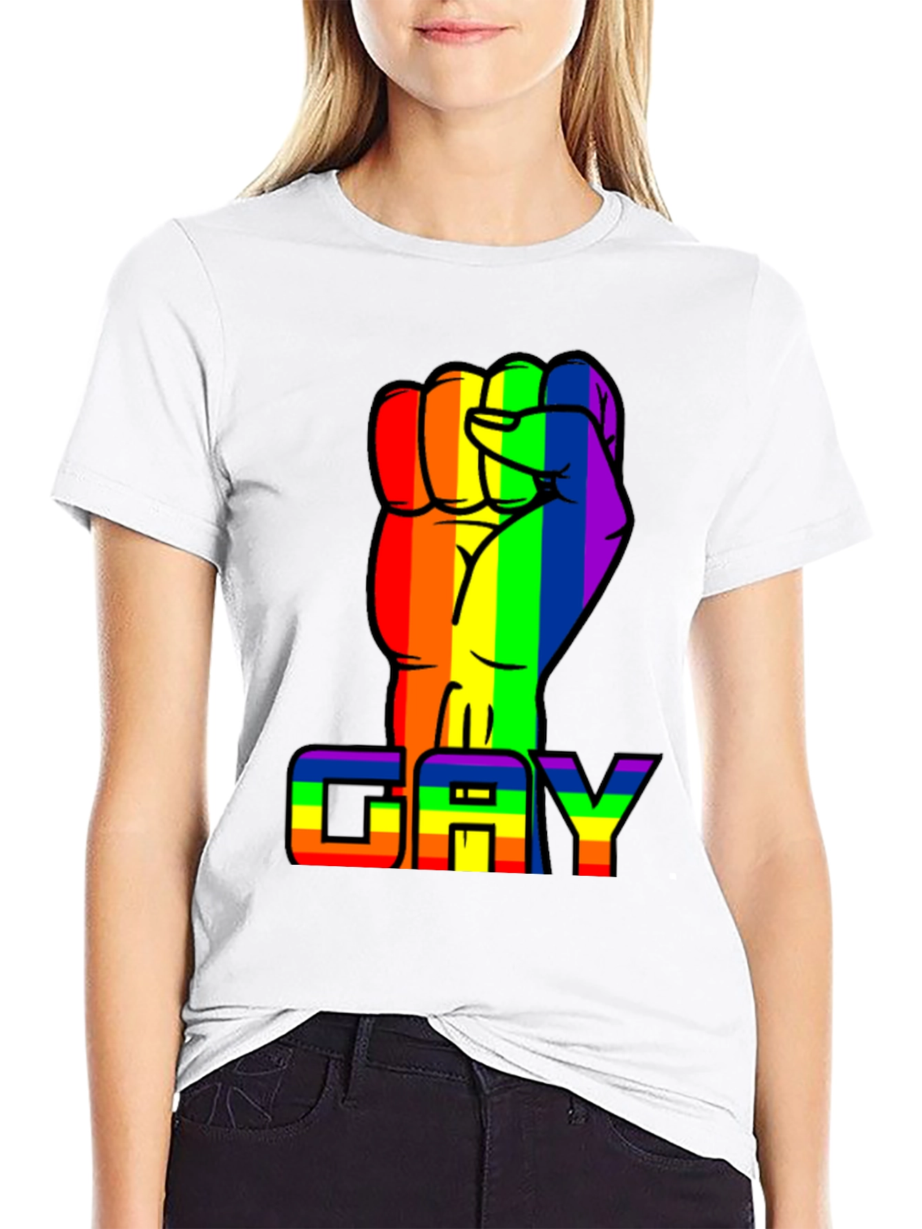 Rainbow Fist GAY Pride T-Shirt