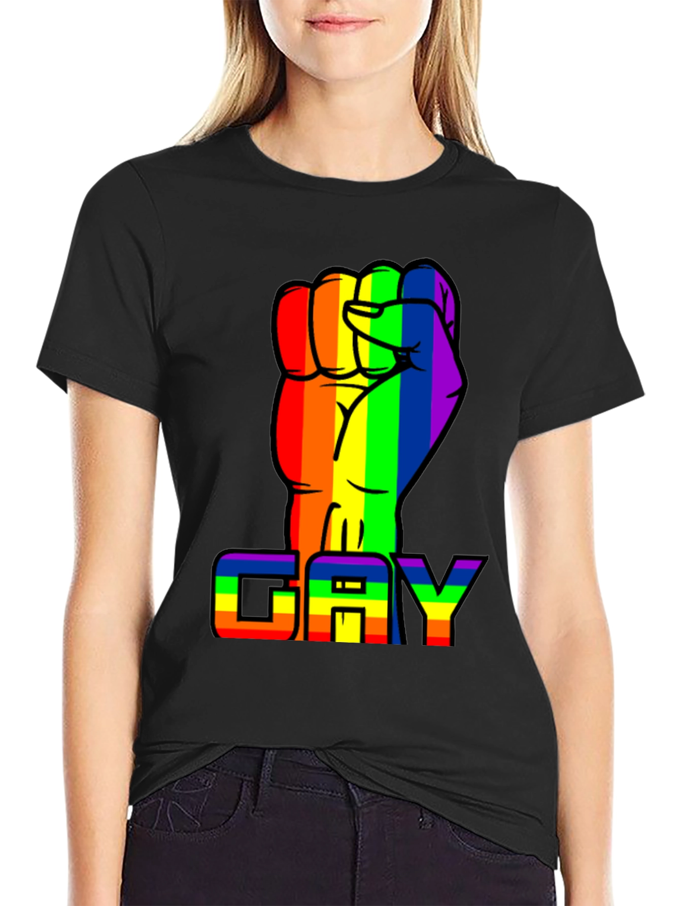 Rainbow Fist GAY Pride T-Shirt