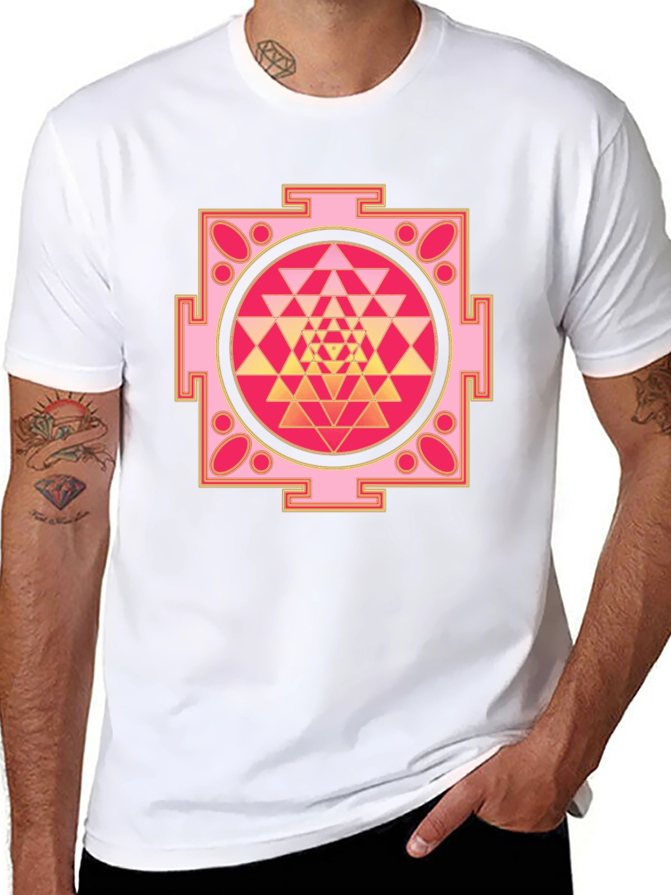 Geometric Mandala Graphic Tee - Spiritual Fashion