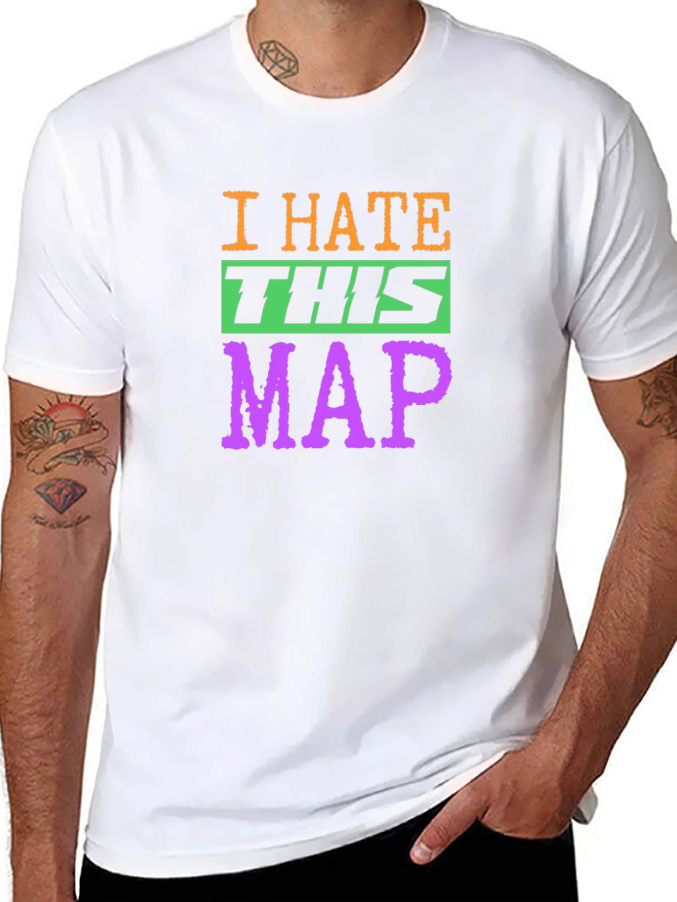 I Hate This Map Graphic T-Shirt