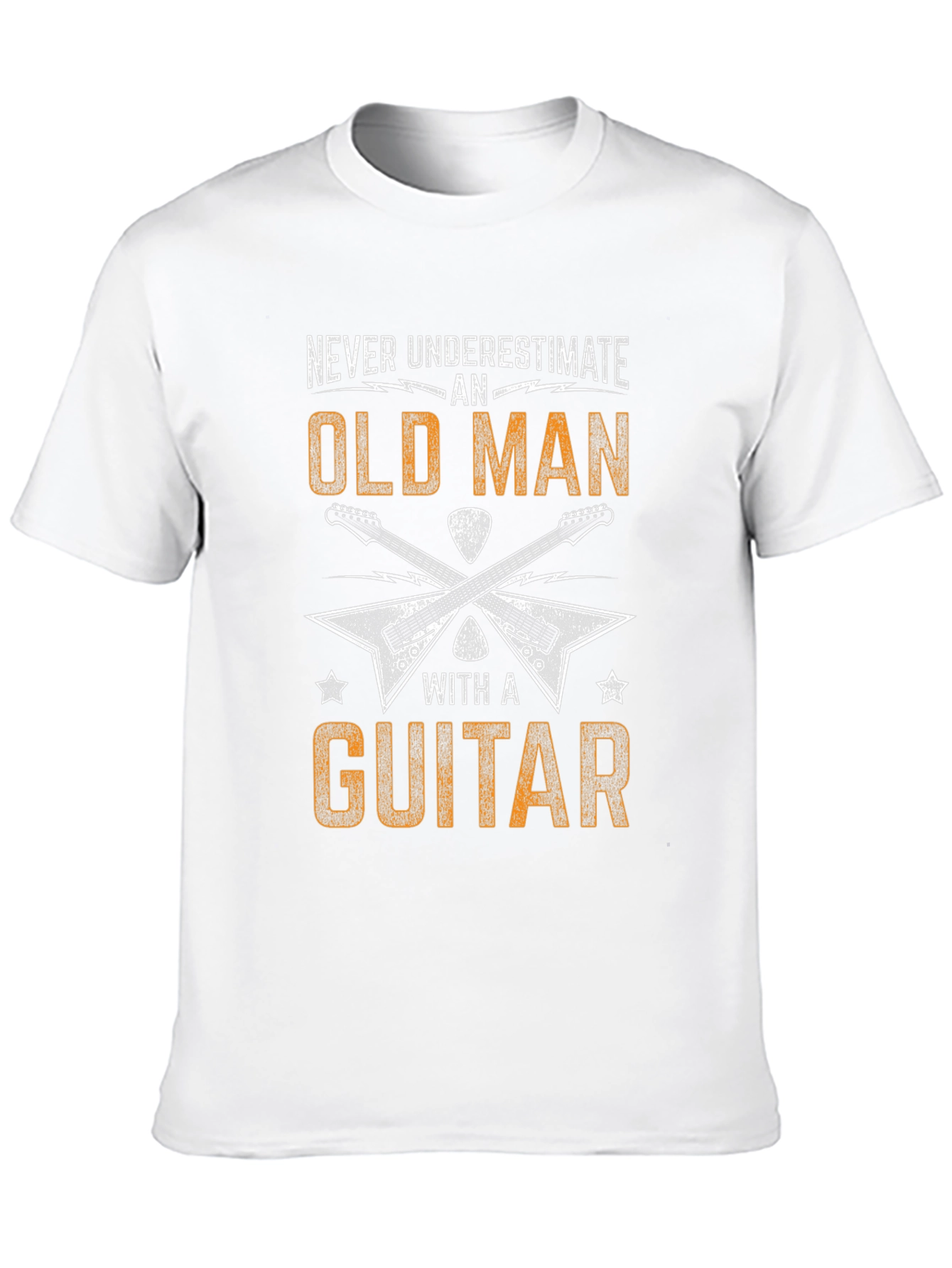 Never Underestimate Old Man Guitar T-Shirt