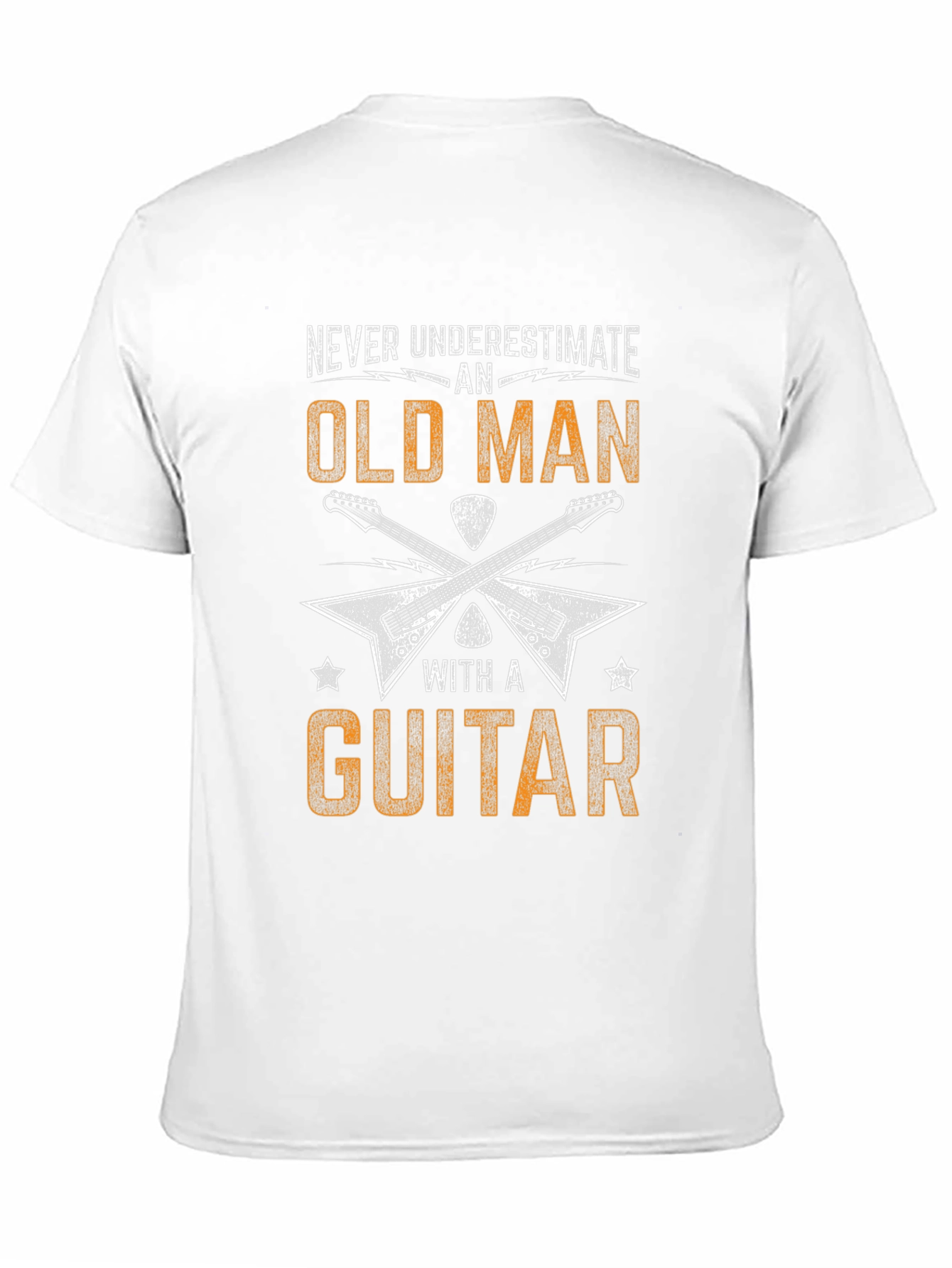 Never Underestimate Old Man Guitar T-Shirt