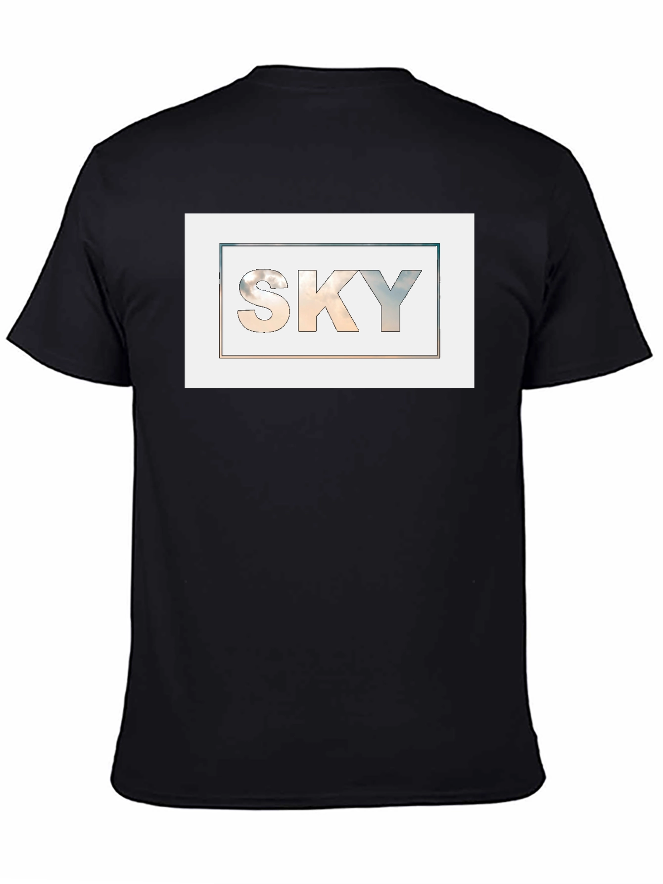 Sky Graphic Black T-Shirt for Men