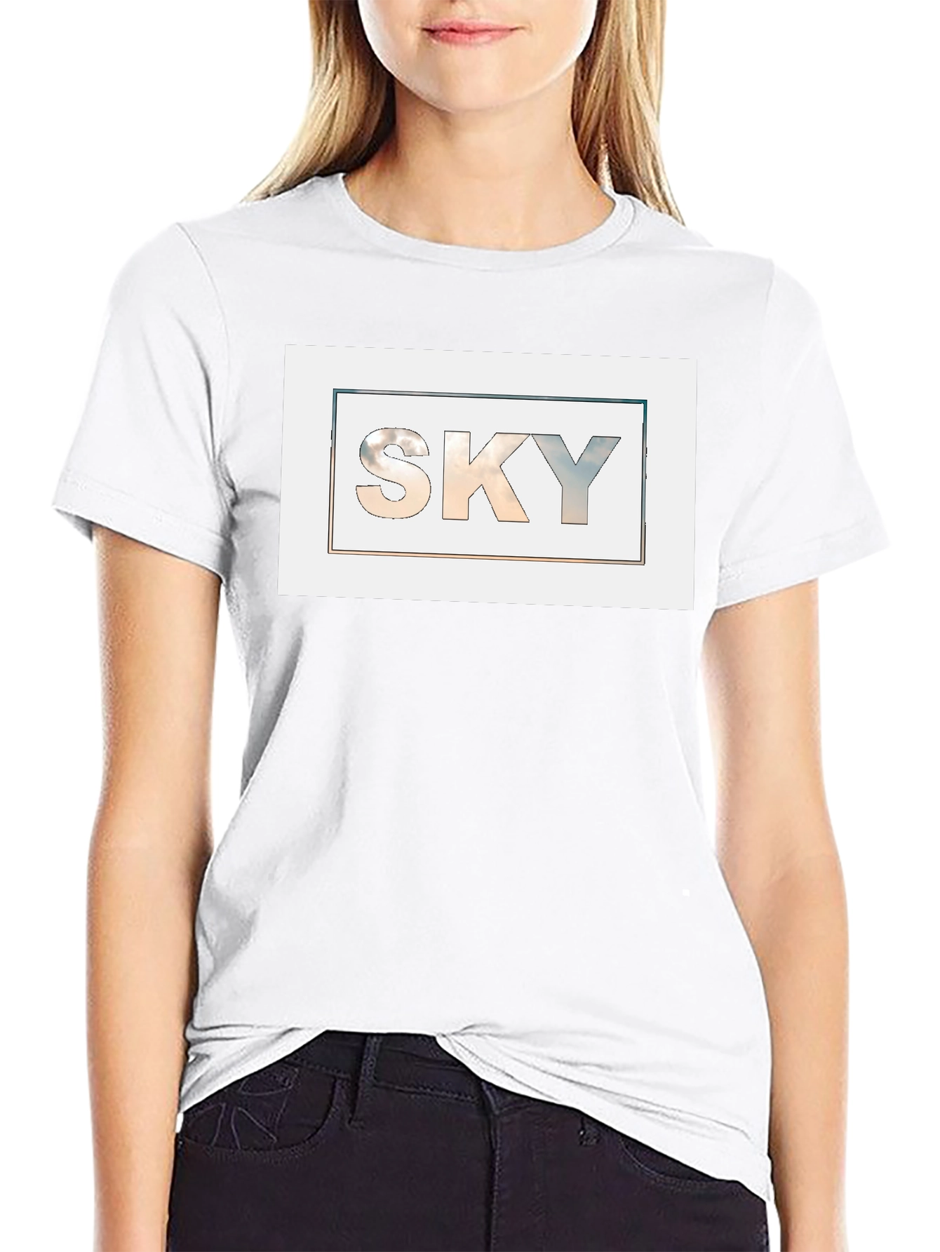 Sky Graphic Black T-Shirt for Men