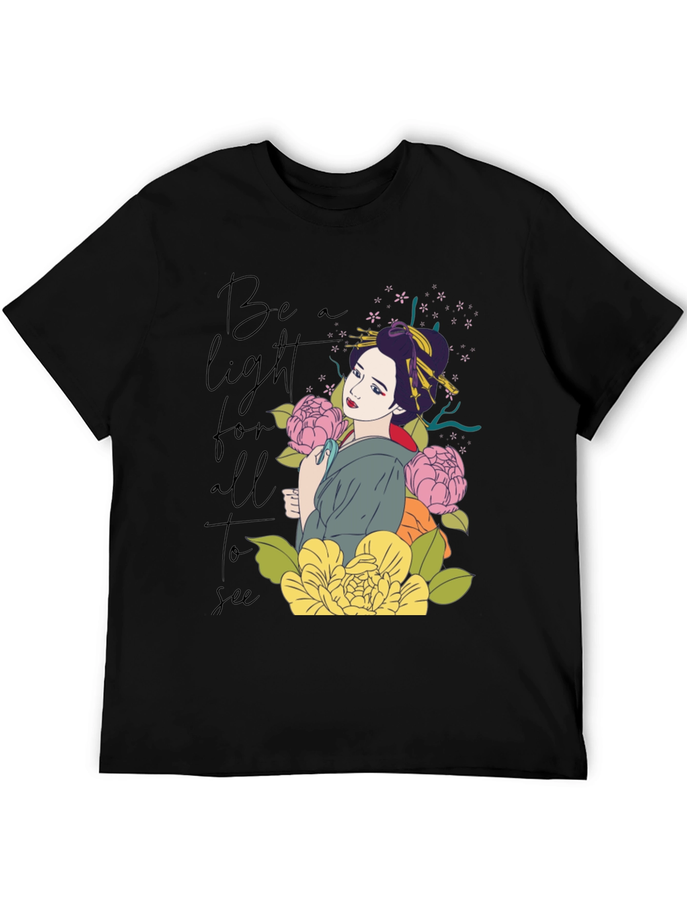 Geisha Floral Graphic T-Shirt
