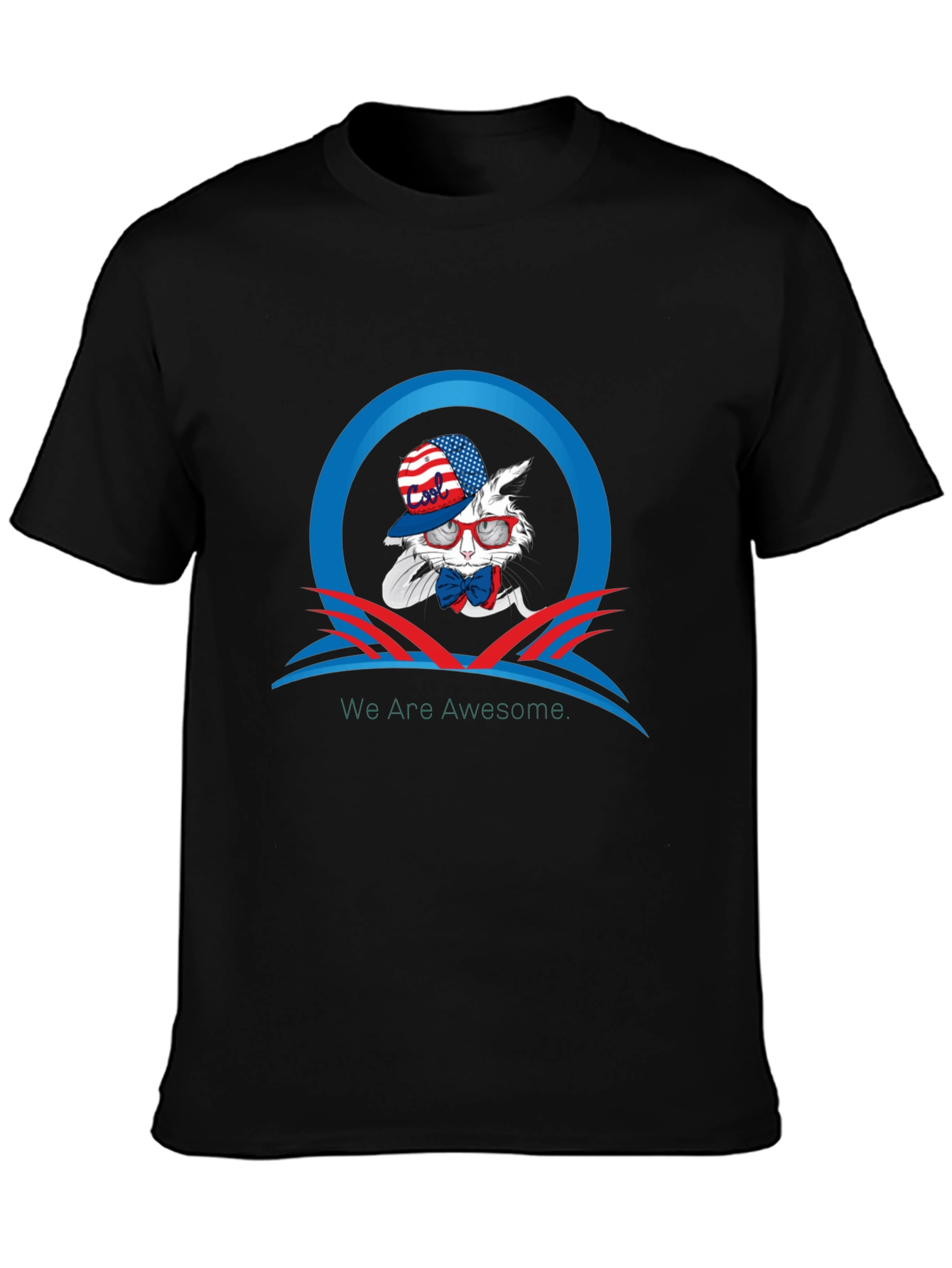 Patriotic Rabbit Graphic T-Shirt - We Are Awesome