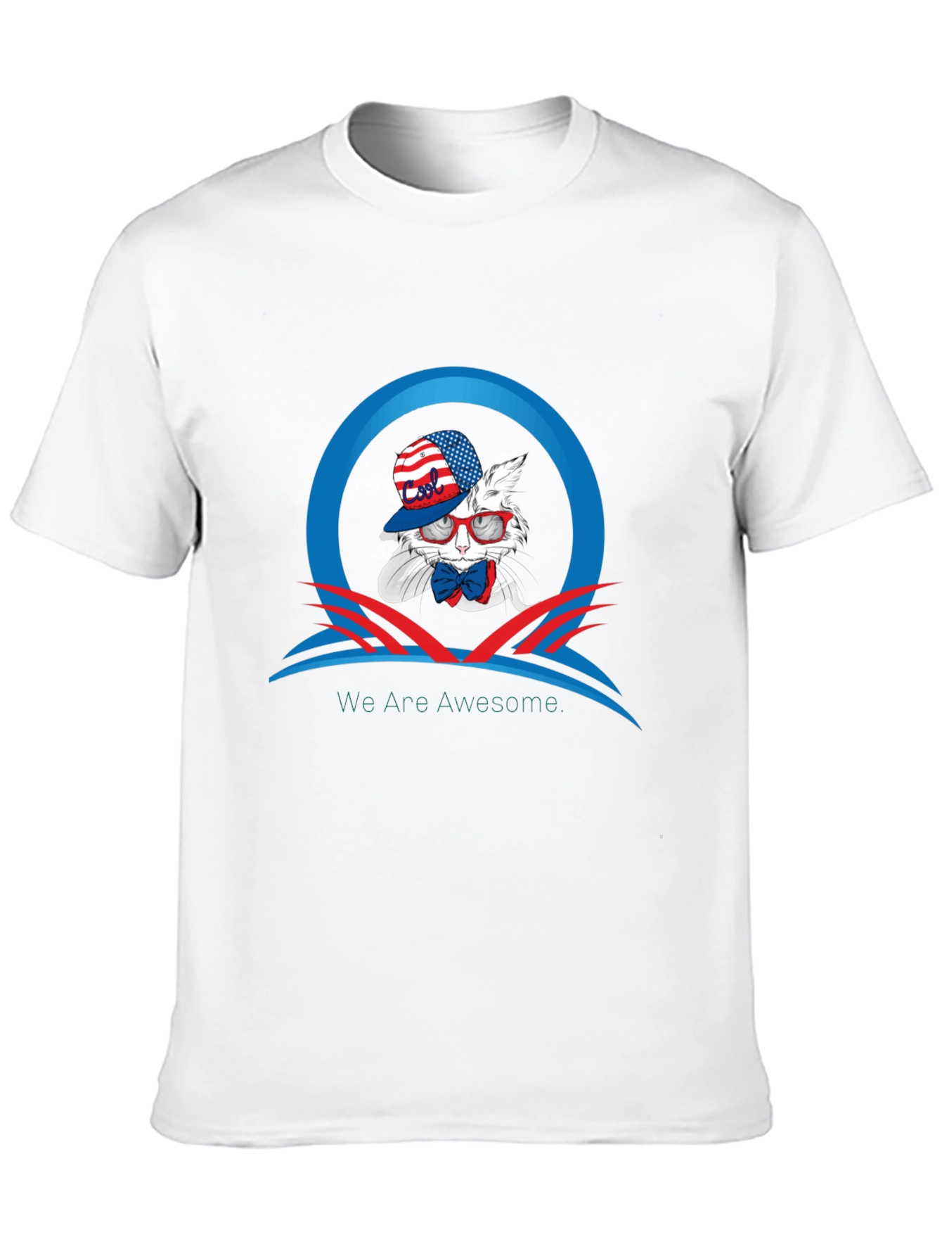 Patriotic Rabbit Graphic T-Shirt - We Are Awesome