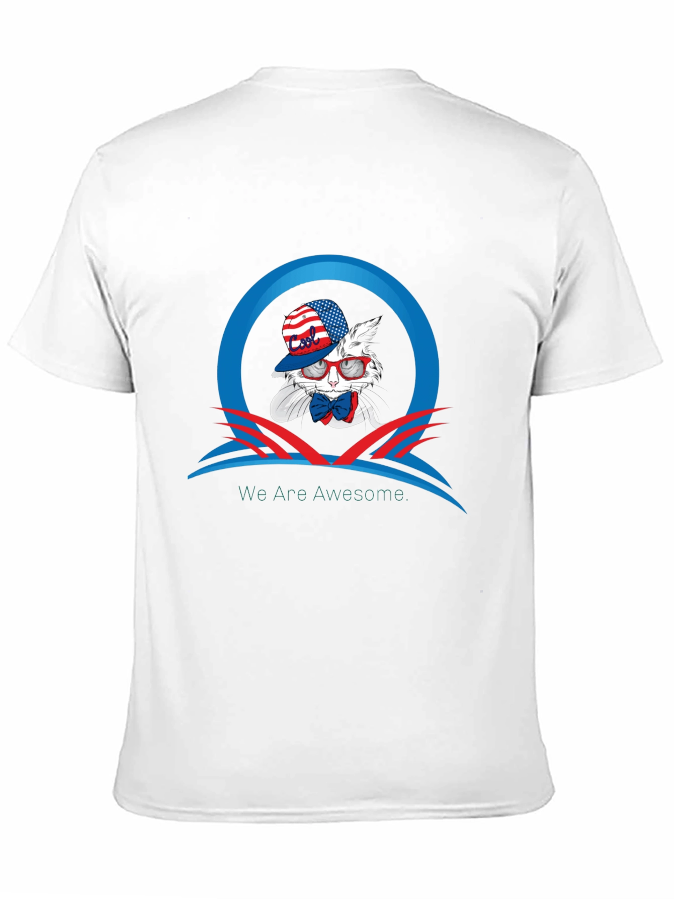 Patriotic Rabbit Graphic T-Shirt - We Are Awesome