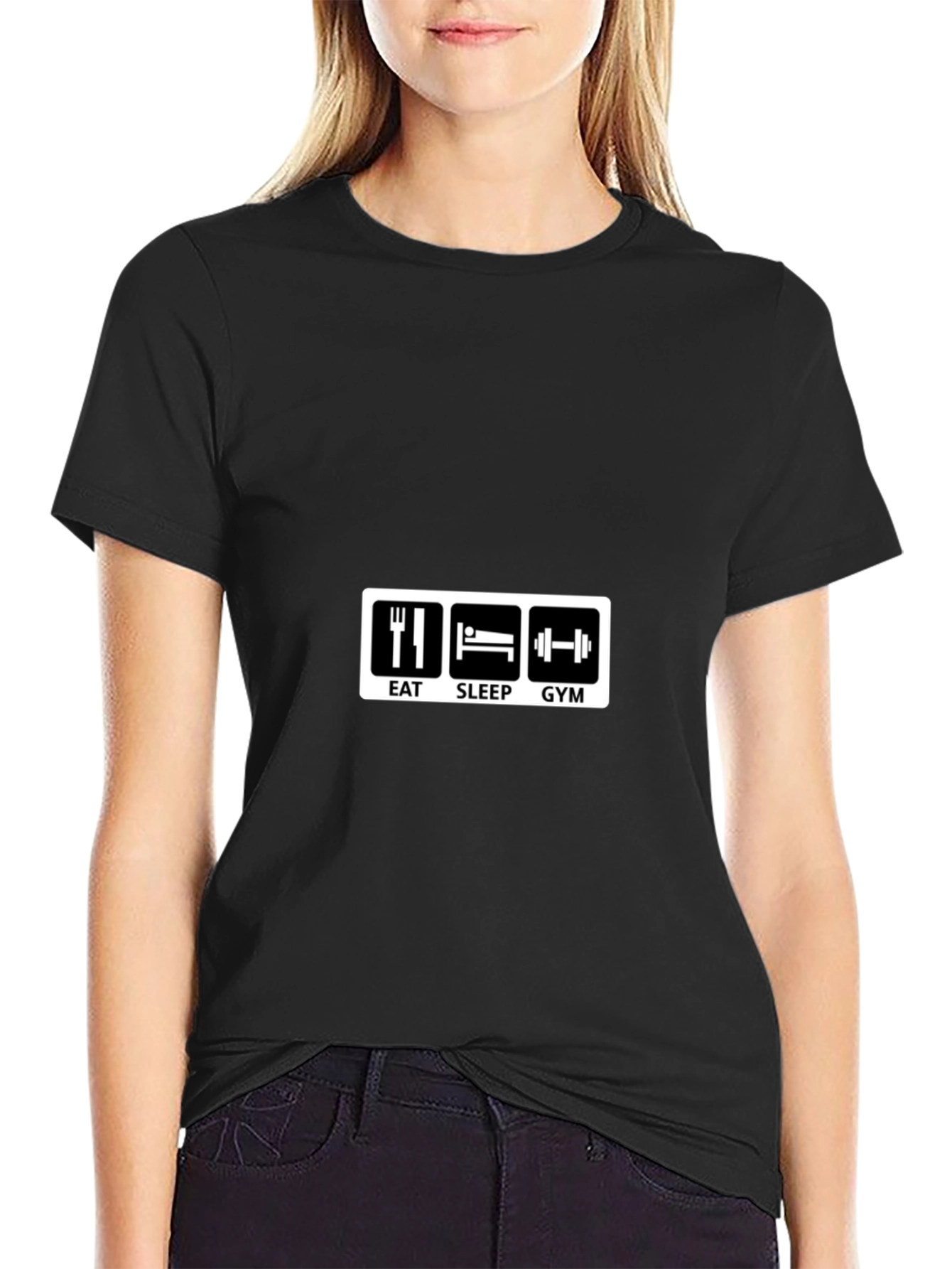 Eat Sleep Gym Black T-Shirt