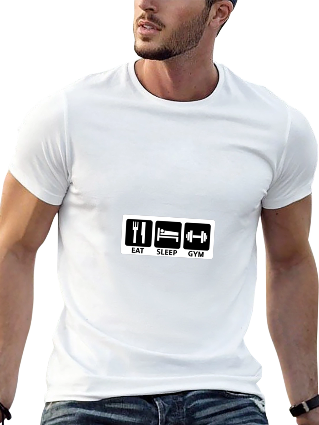 Eat Sleep Gym Black T-Shirt
