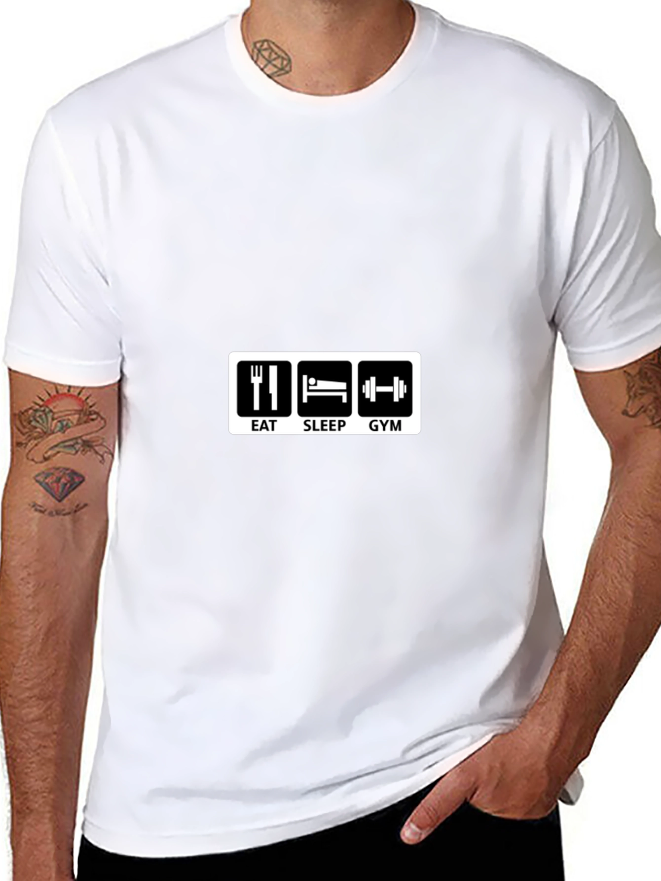 Eat Sleep Gym Black T-Shirt