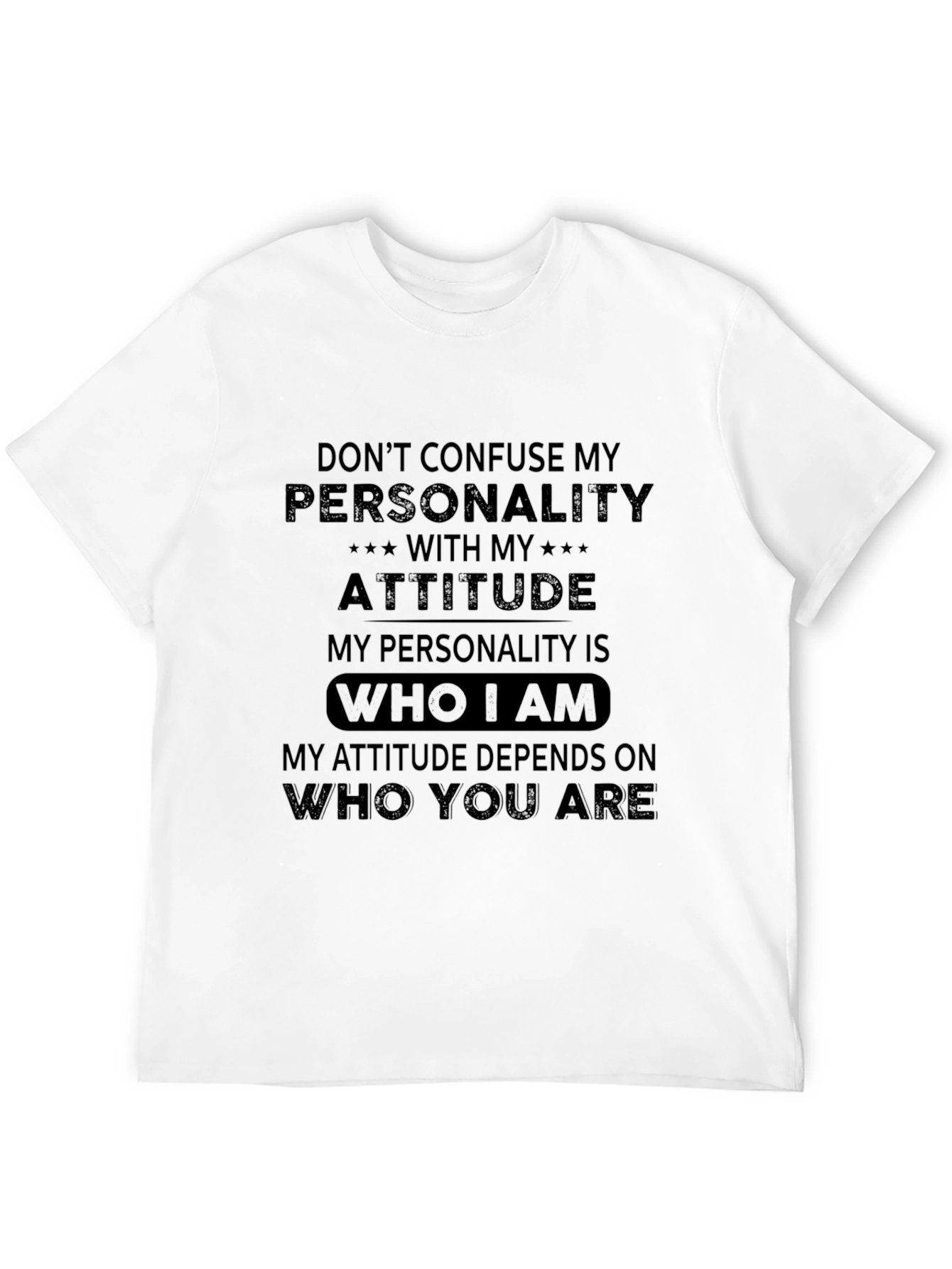 Personality Attitude Black T-Shirt
