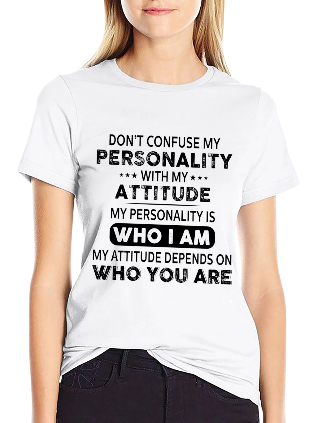 Personality Attitude Black T-Shirt