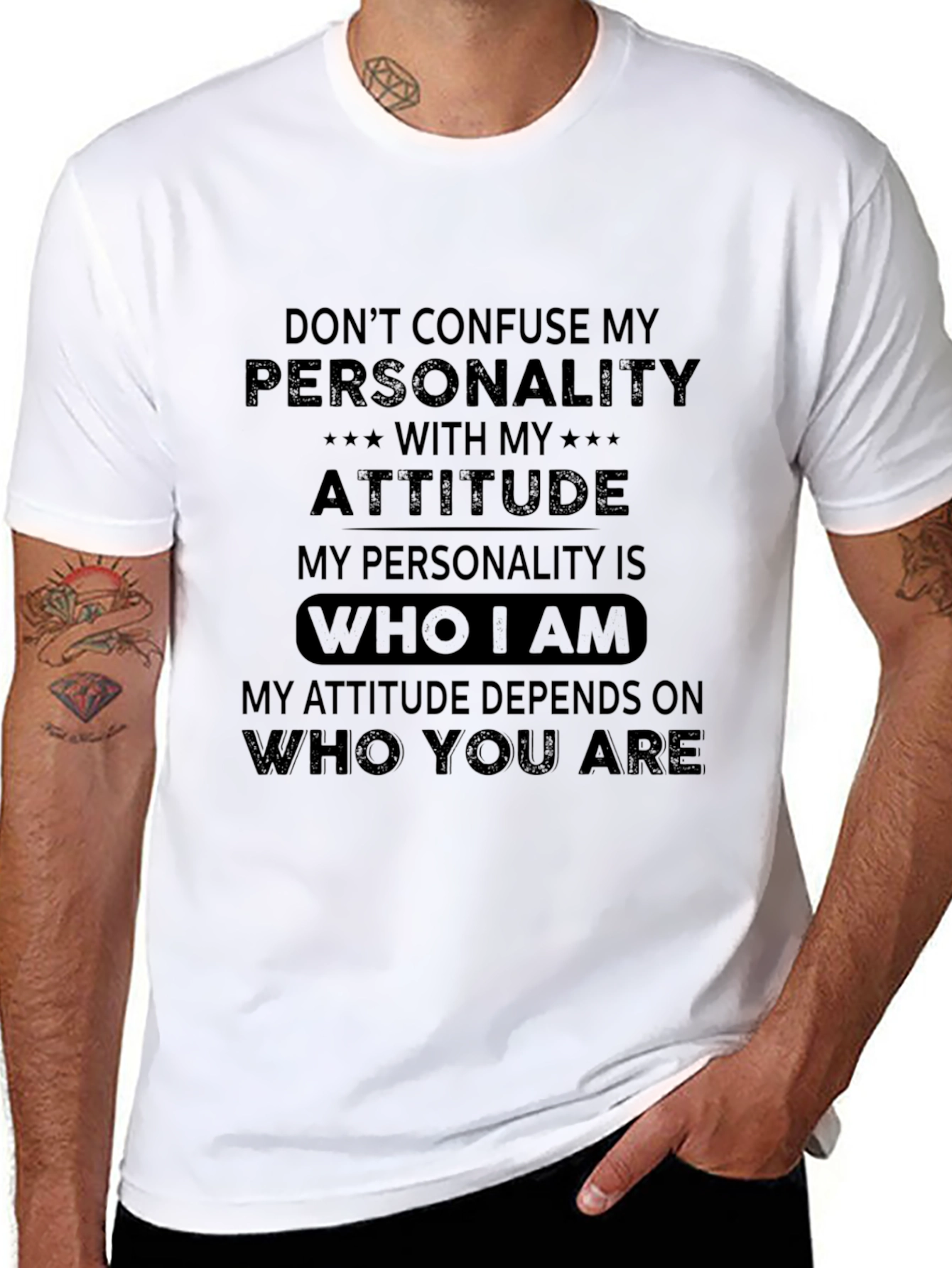 Personality Attitude Black T-Shirt