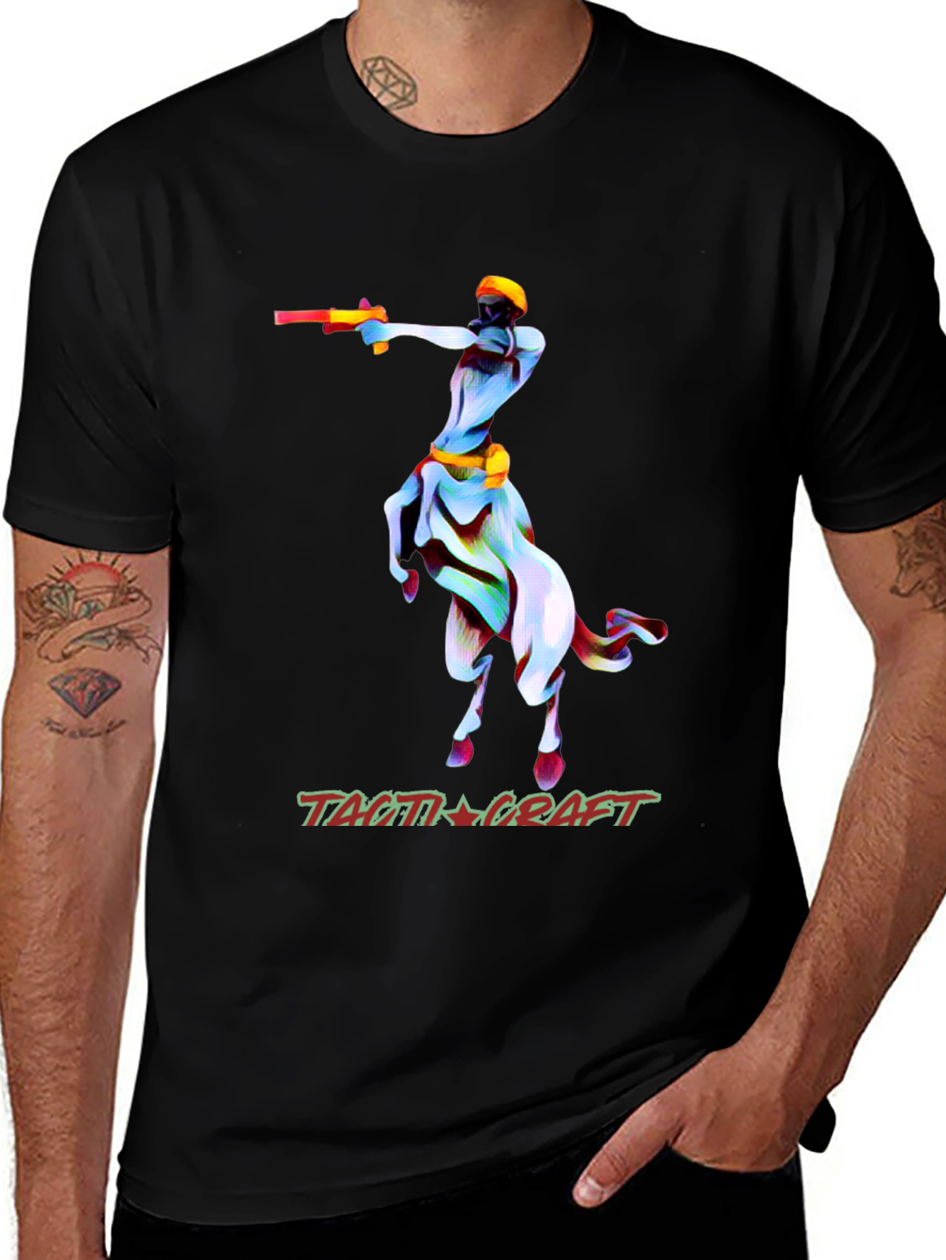 Tactical Centaur Graphic T-Shirt - Unique Design