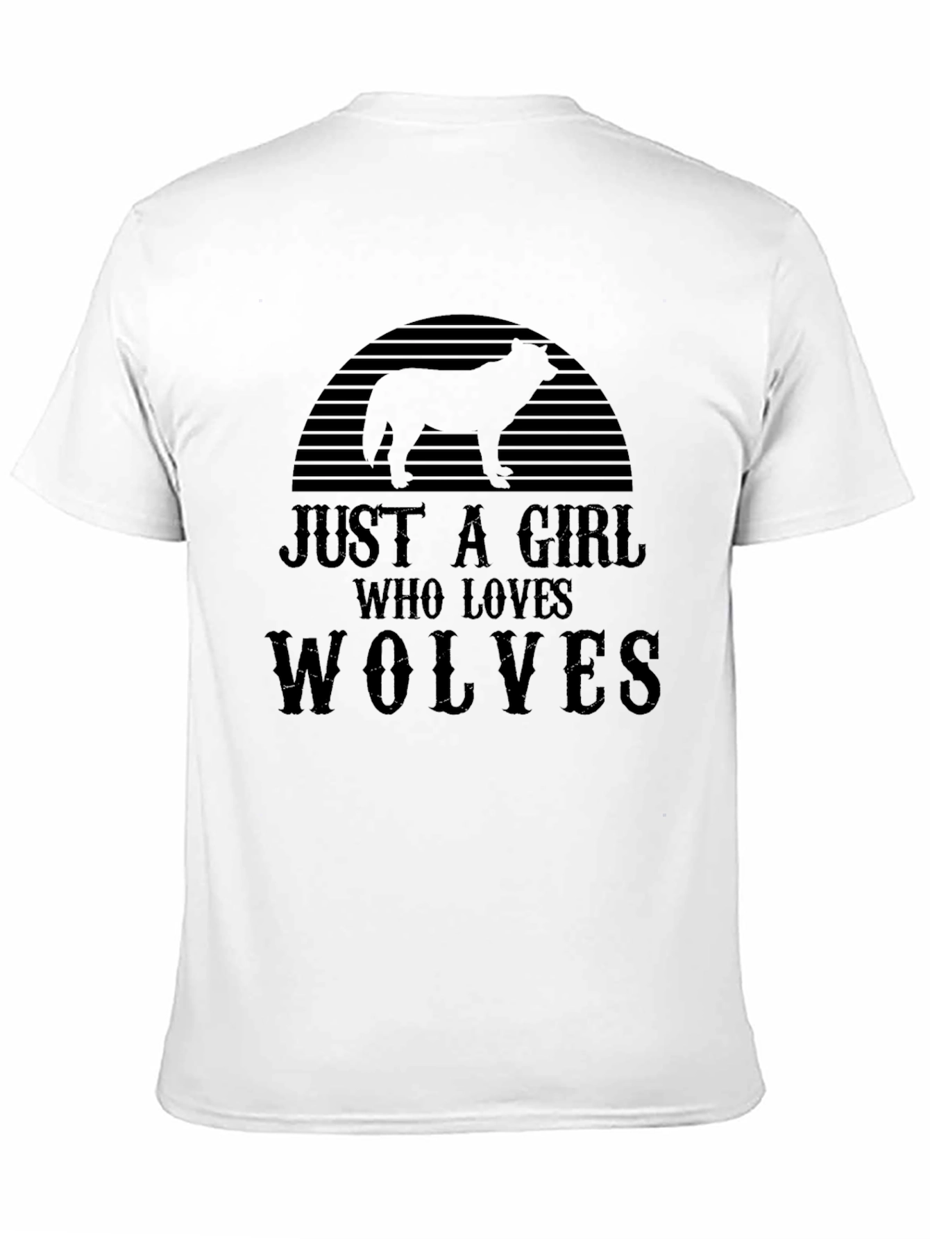 Just a Girl Who Loves Wolves Graphic T-Shirt