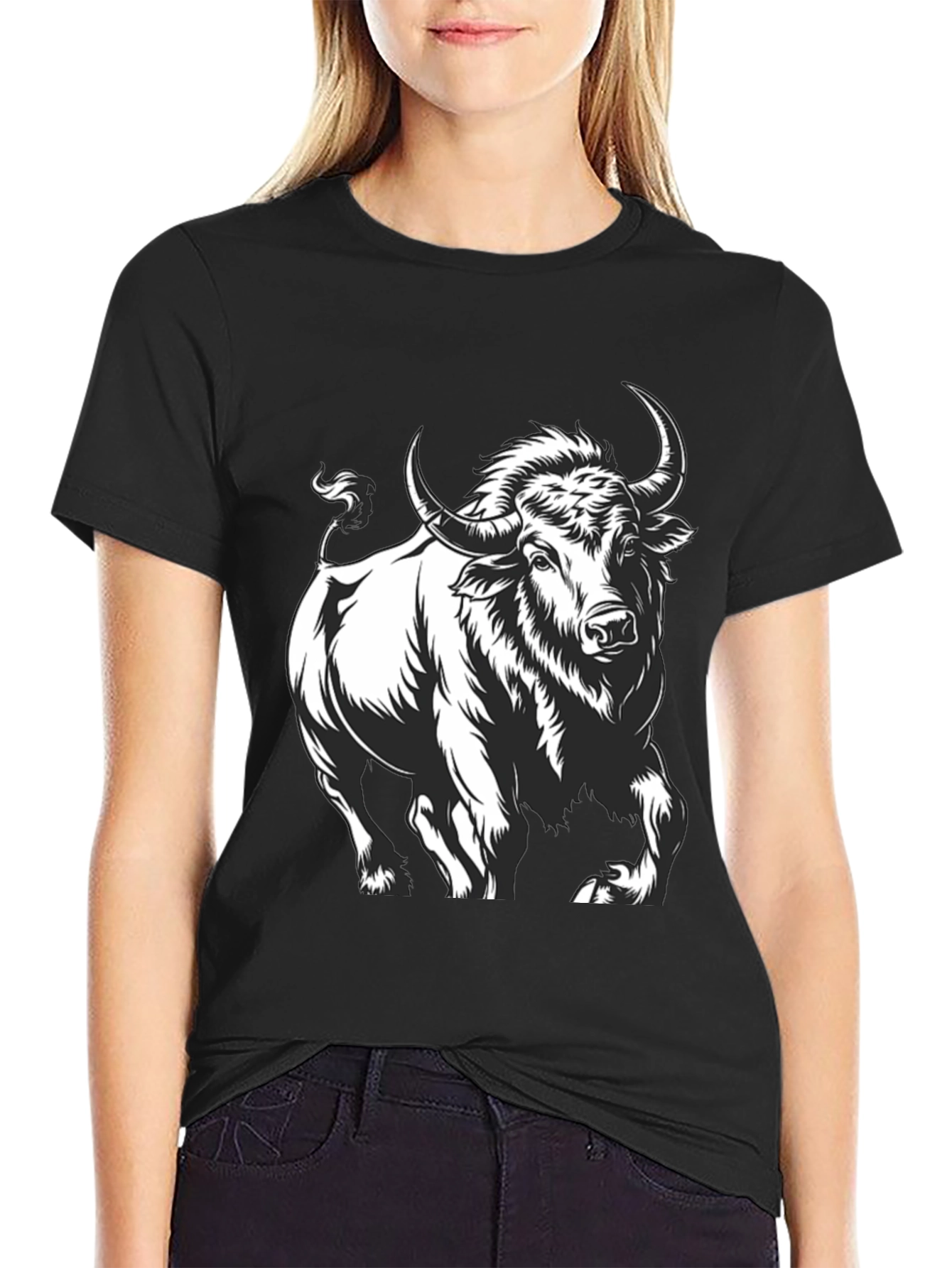 Black Bull Graphic Tee - Bold & Stylish