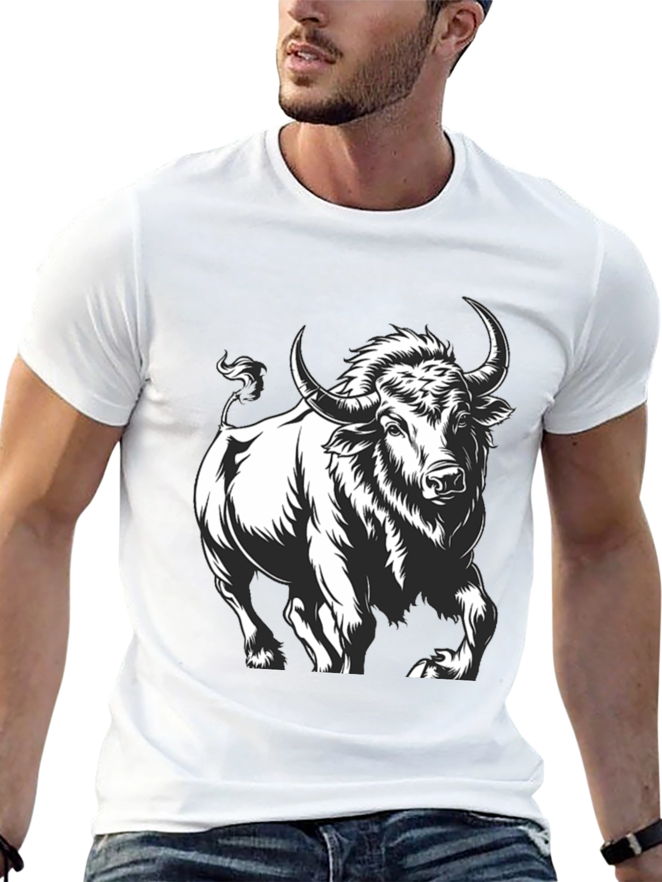 Black Bull Graphic Tee - Bold & Stylish