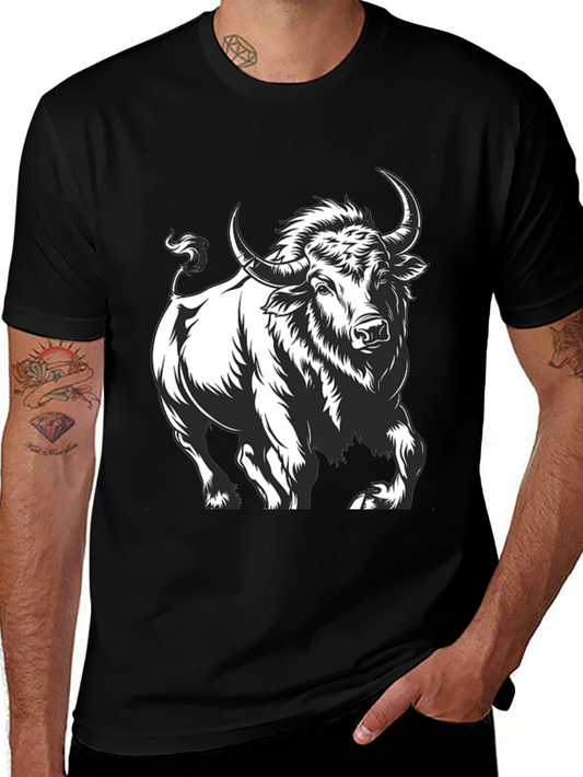 Black Bull Graphic Tee - Bold & Stylish